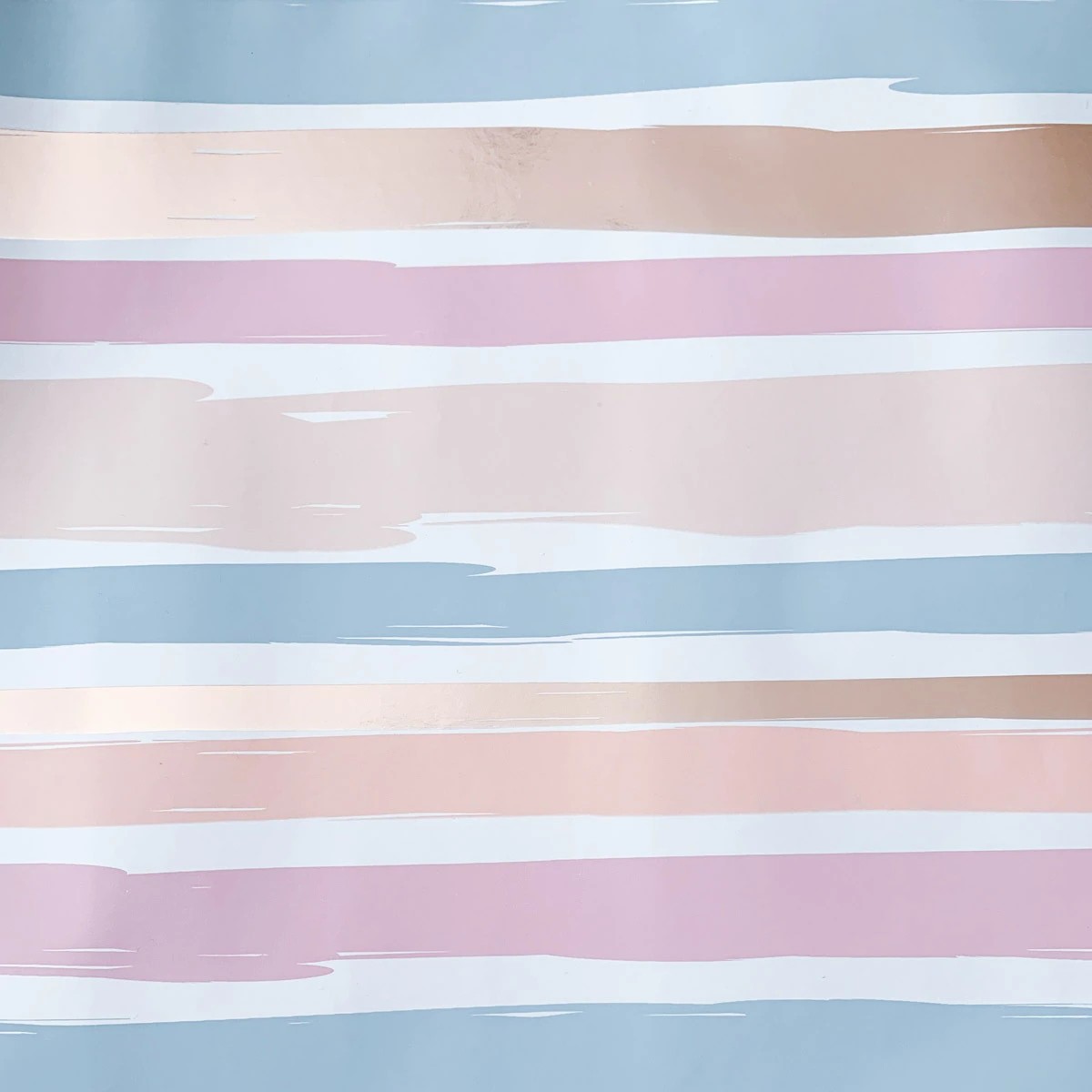 2 Hallmark Gift Wrap Roll - Pastel and Metallic Rose Gold Stripes, 2 of 3