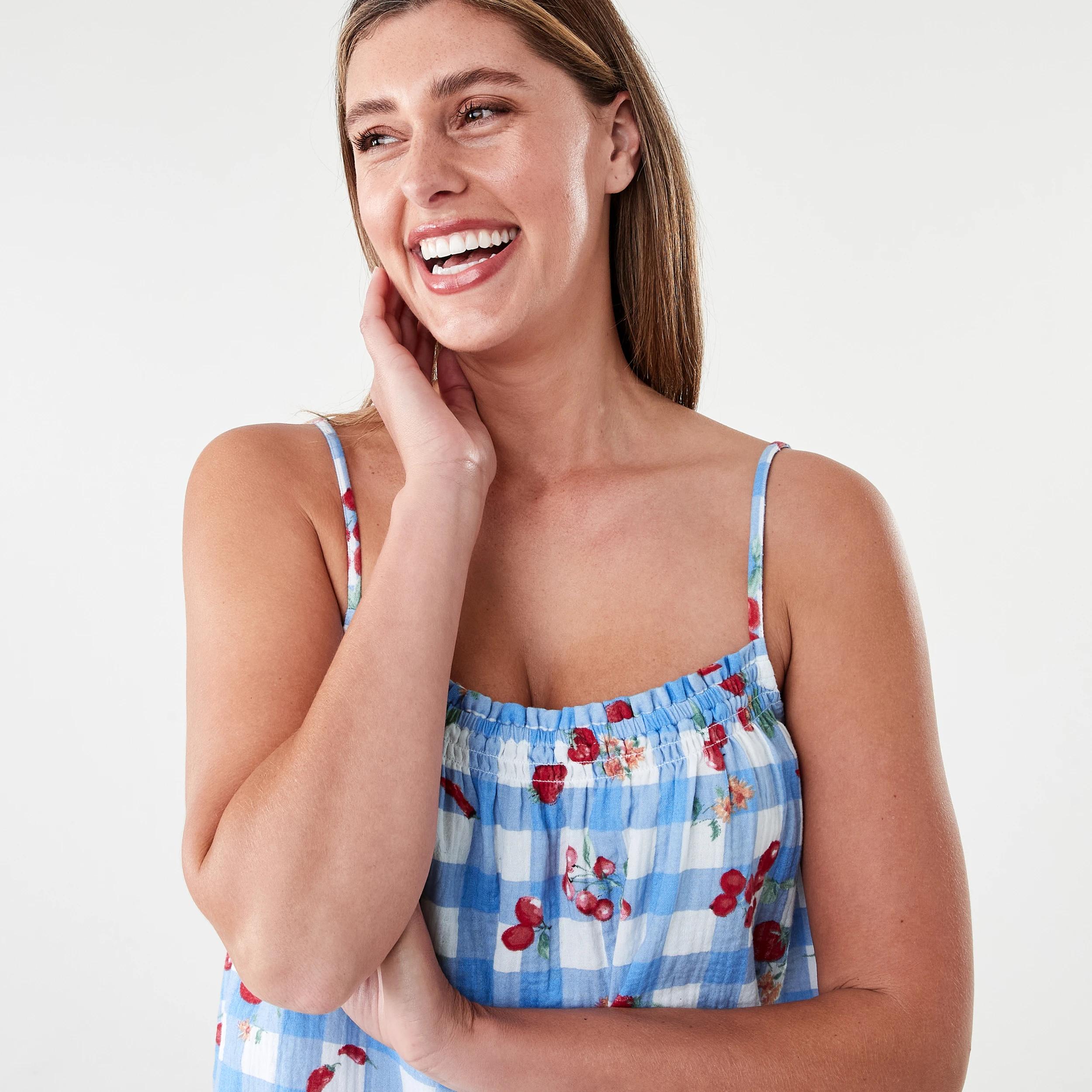 4 Sleeveless Double Cloth Cami and Shorts Pyjama Set Fruit Ging, 4 of 8