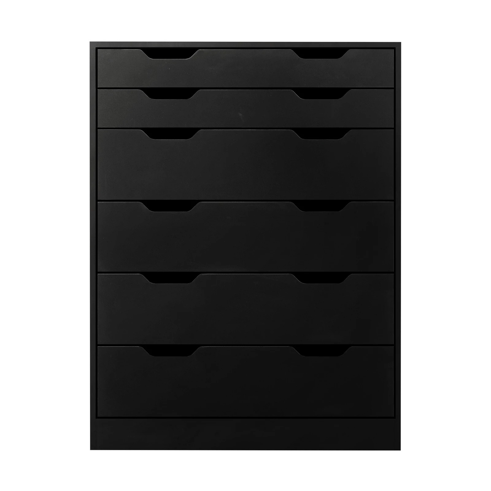 3 Oikiture 6 Chest of Drawers Tallboy Storage Cabinet Dresser - Black, 3 of 9