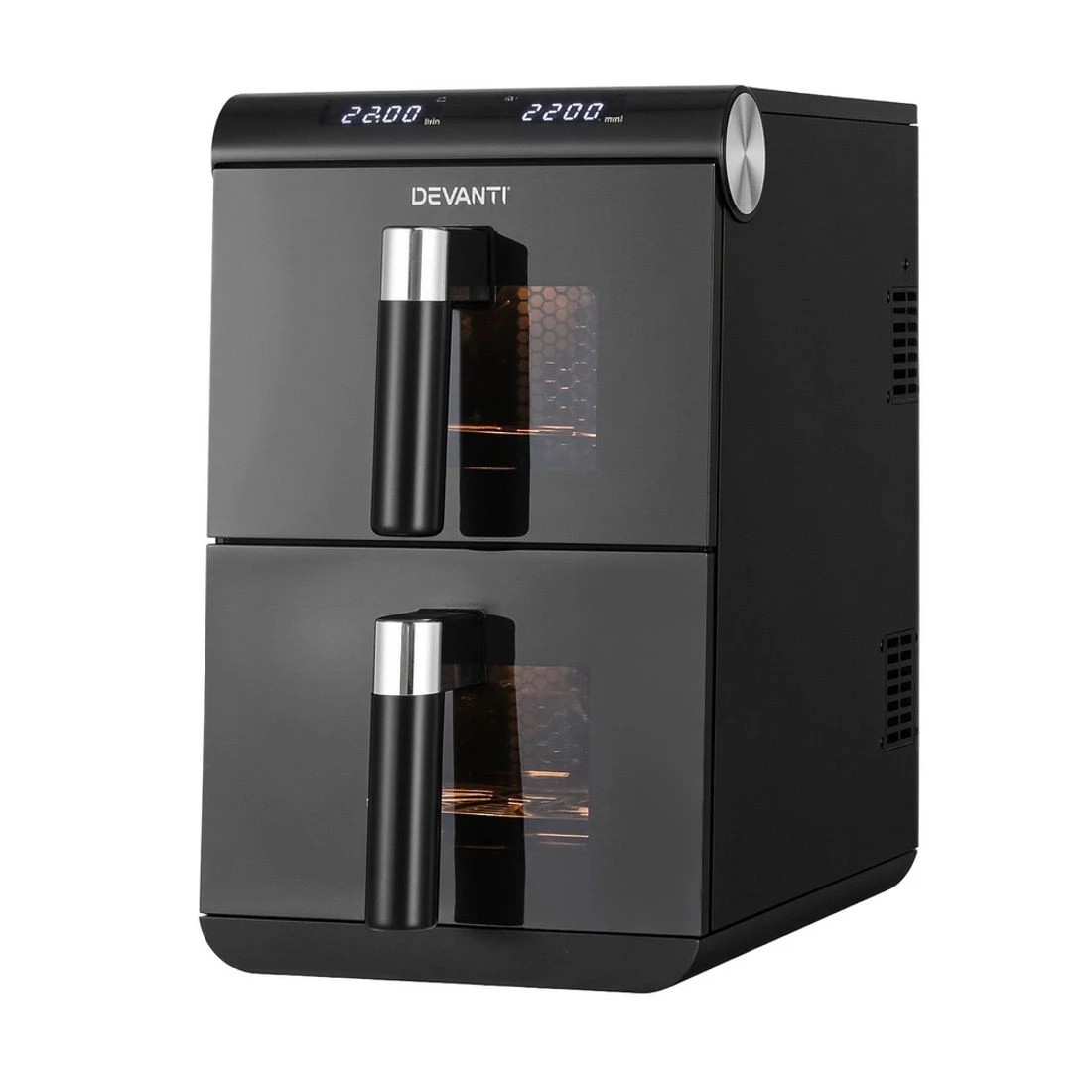 4 Devanti Air Fryer Oven 11L Dual Zone Fryers - Black, 4 of 7