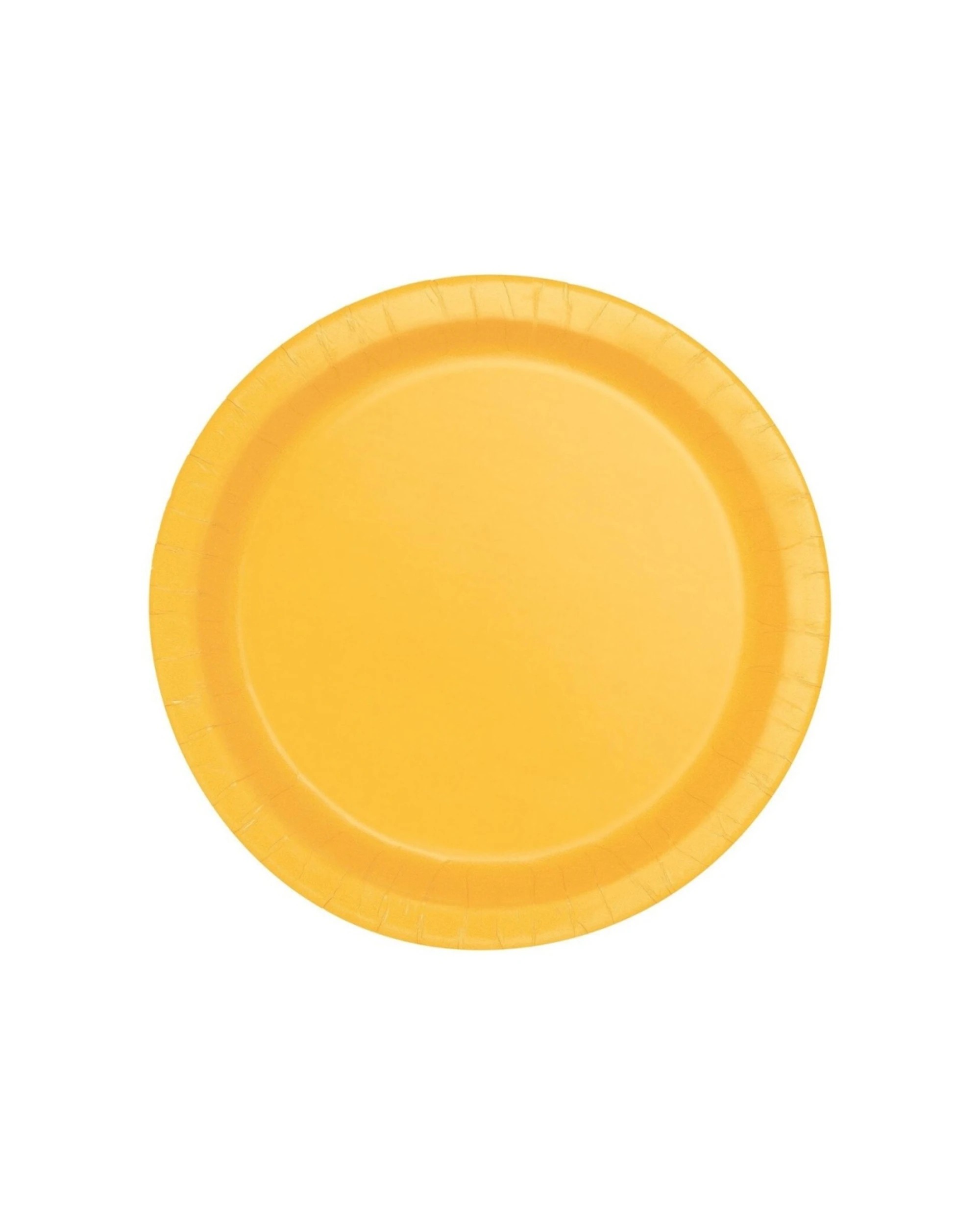 2 Unique Yellow Large Round Paper Plates Pack of 8 - Yellow, 2 of 2