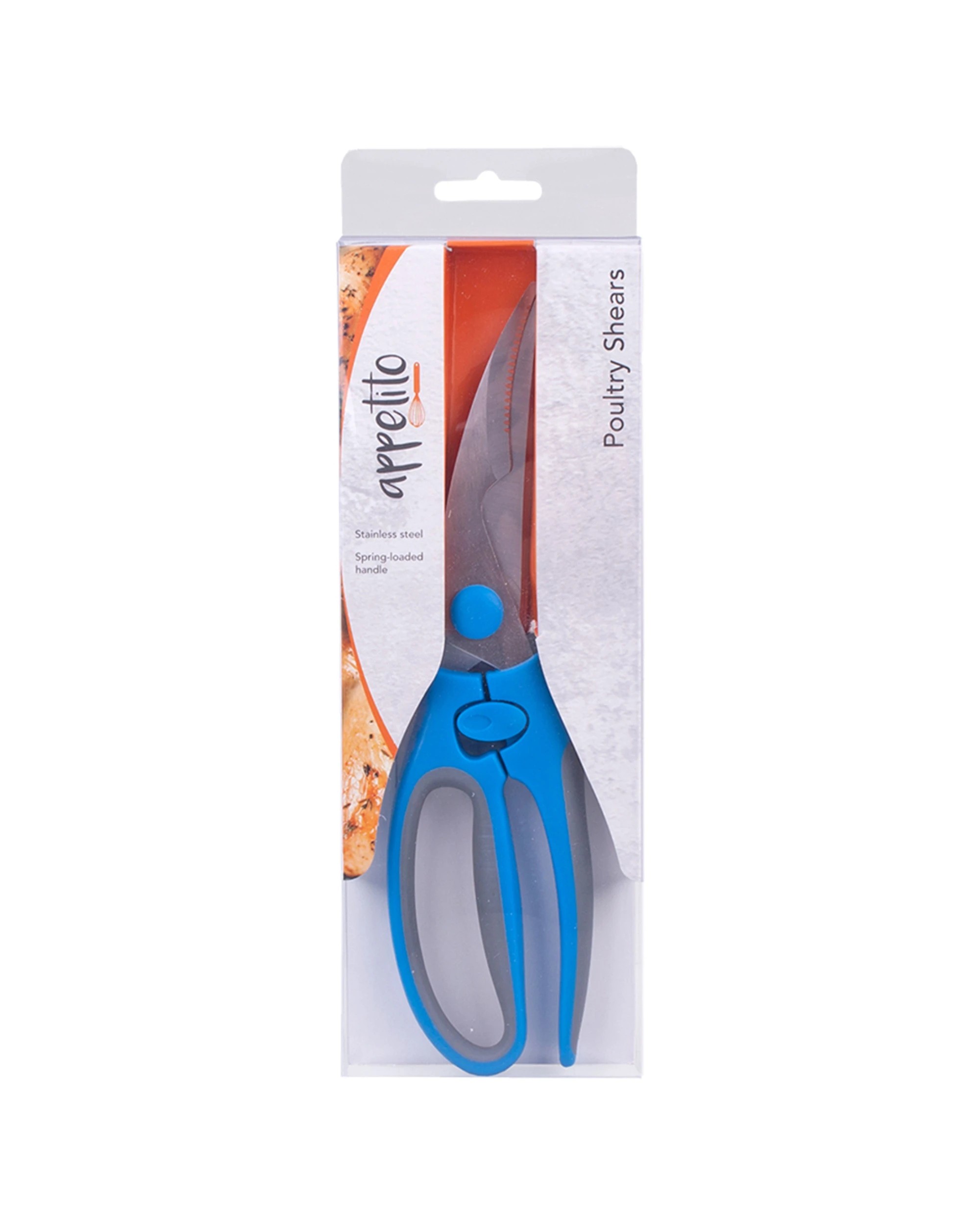 2 Appetito Stainless Steel Poultry Shears Home Kitchen Cooking - Blue, 2 of 2