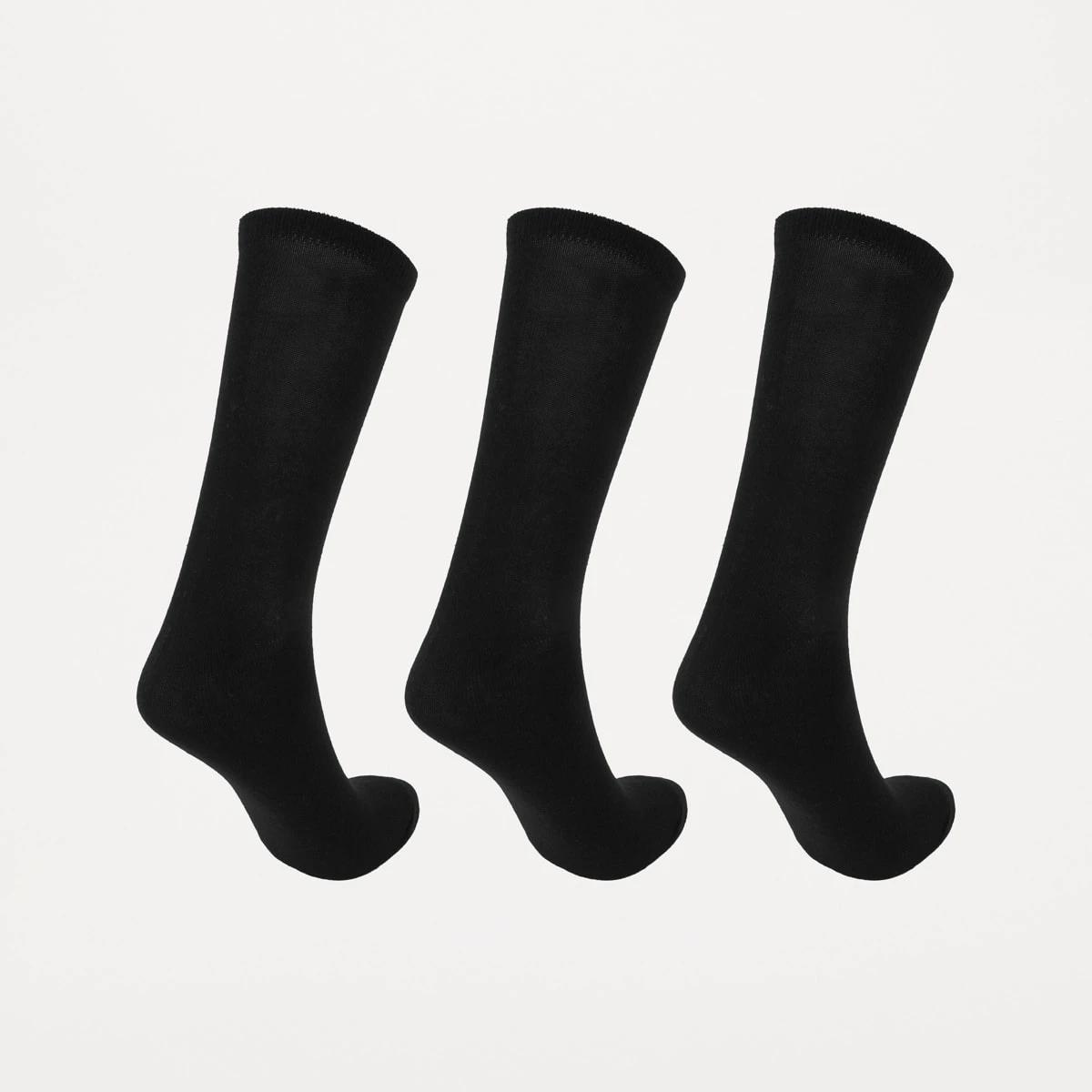 2 3 Pack Crew Socks BLACK, 2 of 3