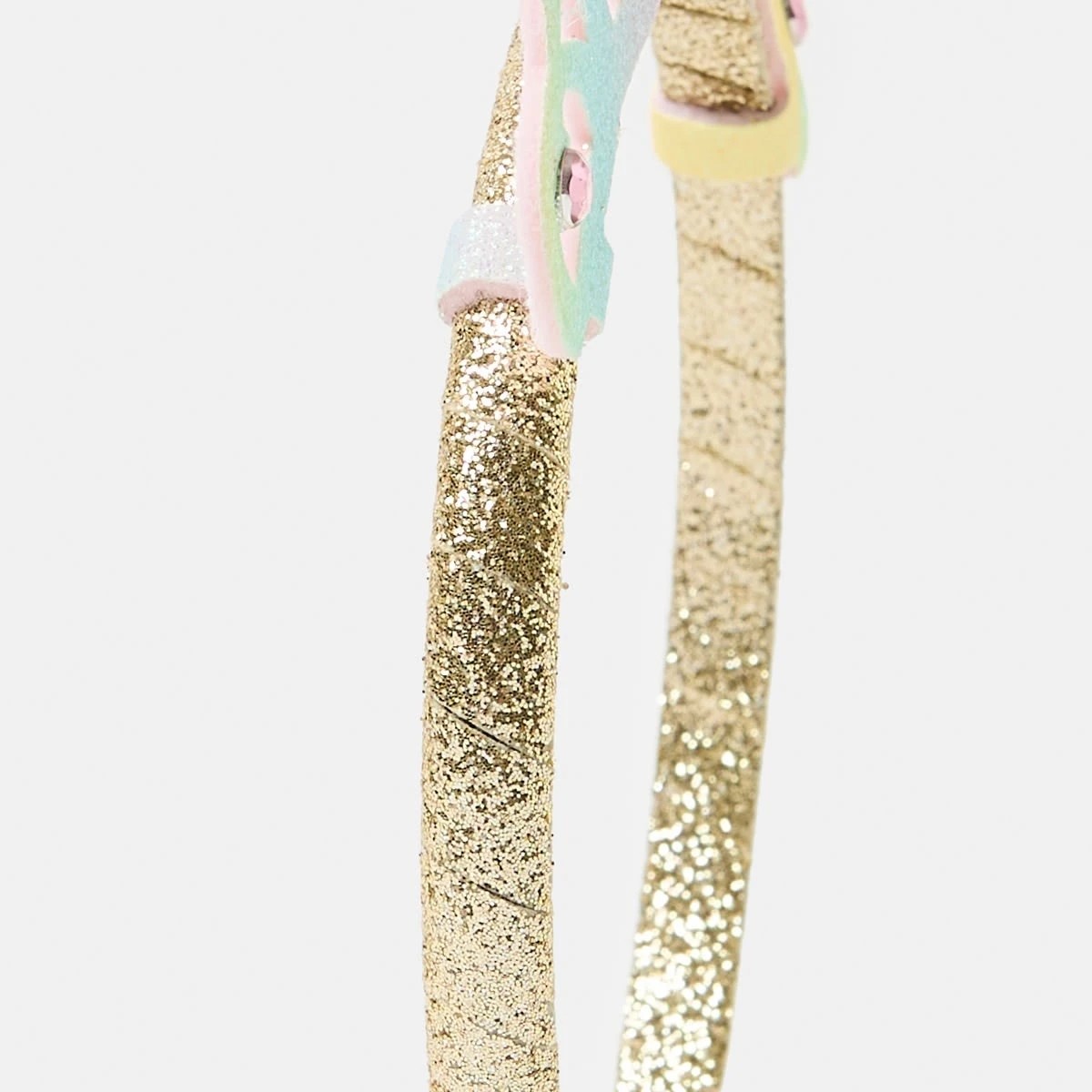 3 Rainbow Tiara Headband - Pink, Green, Yellow and Gold Tone, 3 of 4