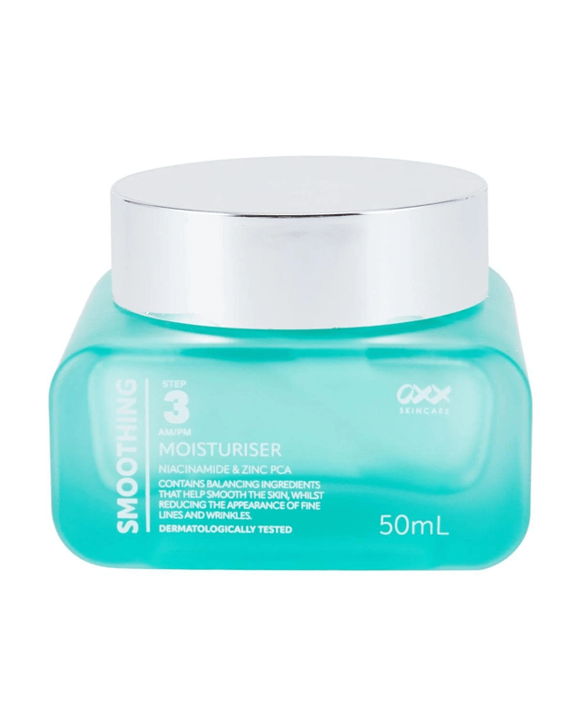 OXX Skincare Step 3 AM/PM Smoothing Moisturiser 50ml - Niacinamide and Zinc