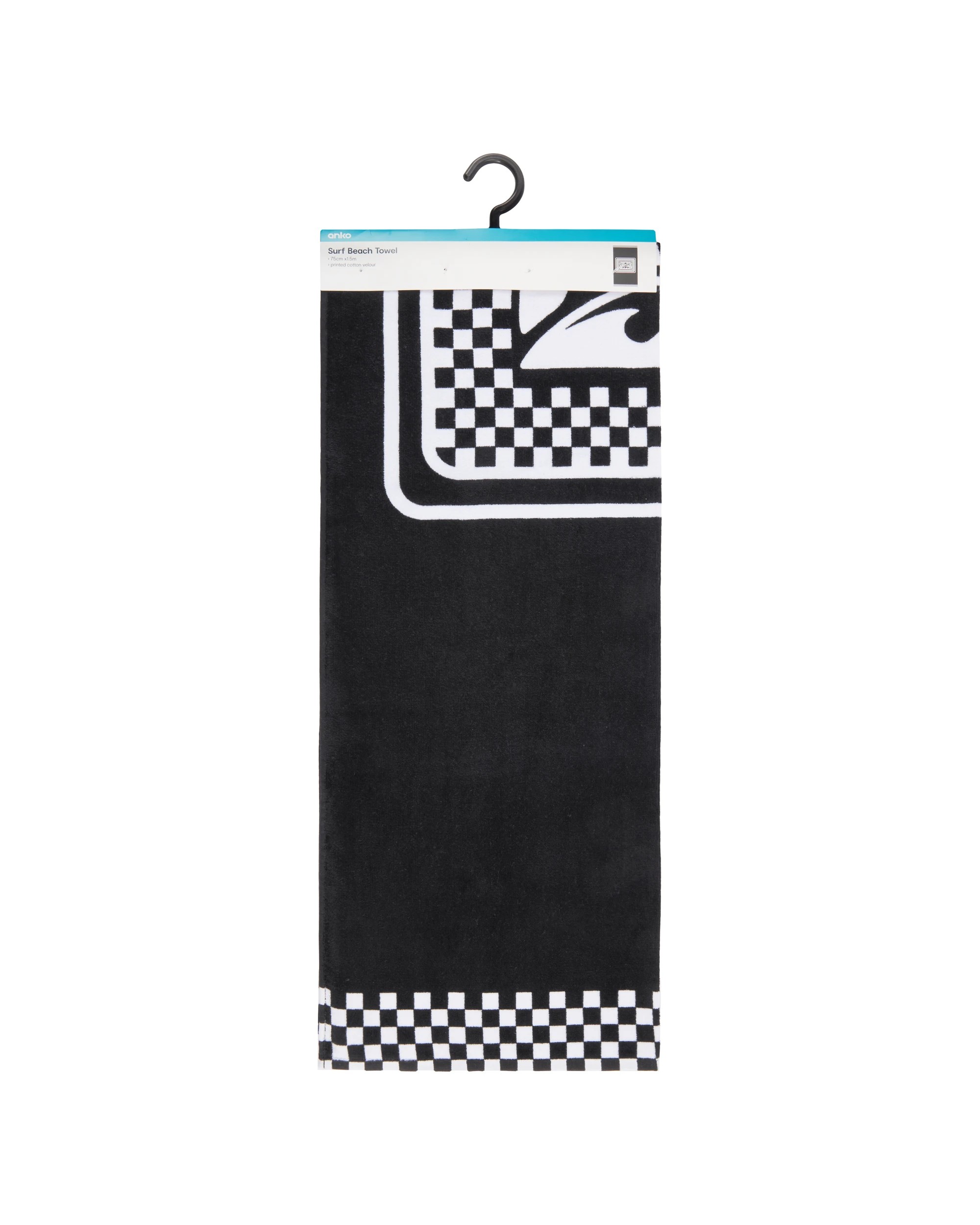 6 Cotton Velour Beach Towel - Surf, 6 of 6
