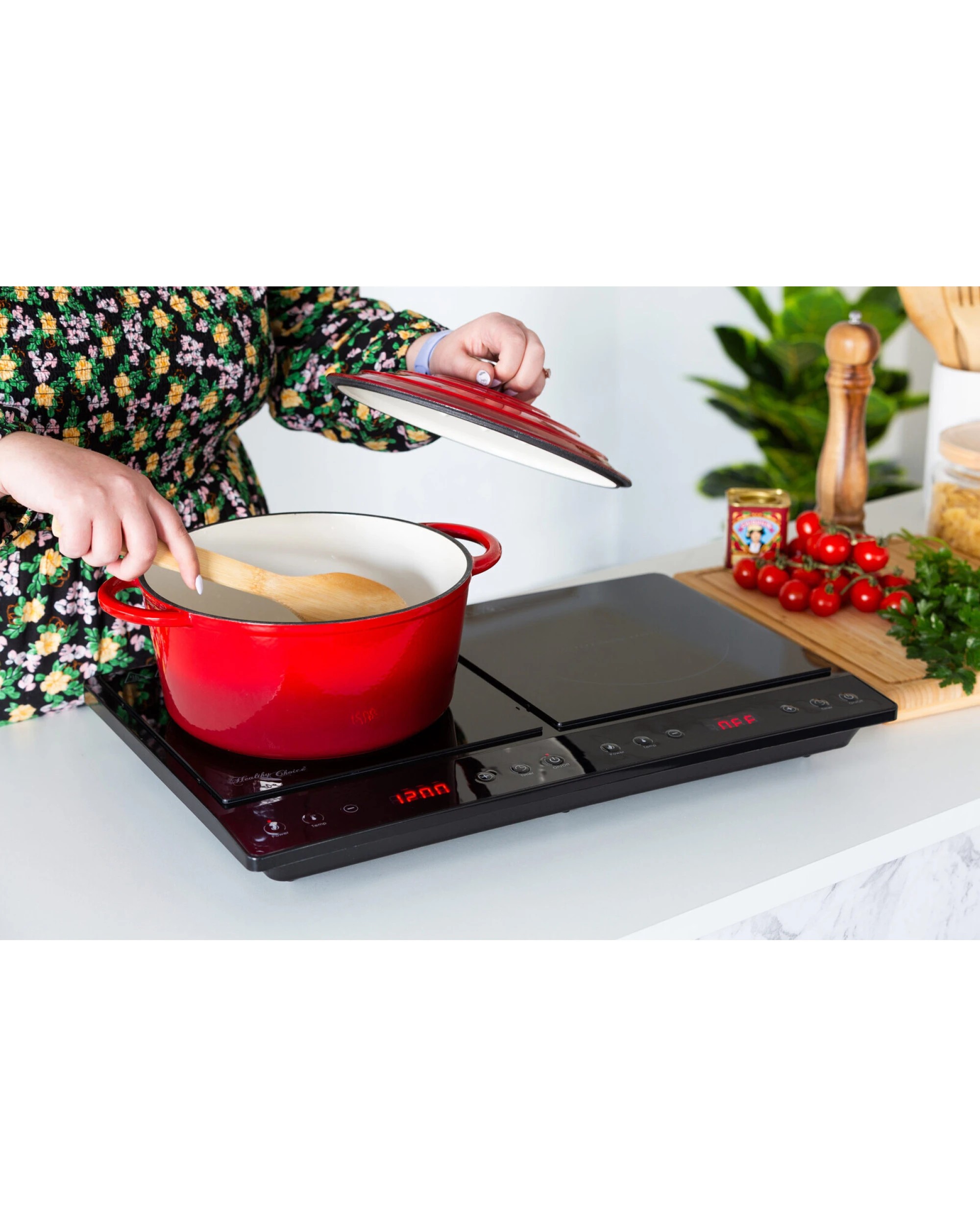 2 Healthy Choice Double Induction Cooker w/ 2 Plates, 240C, 1000- 1400W, 2 of 8