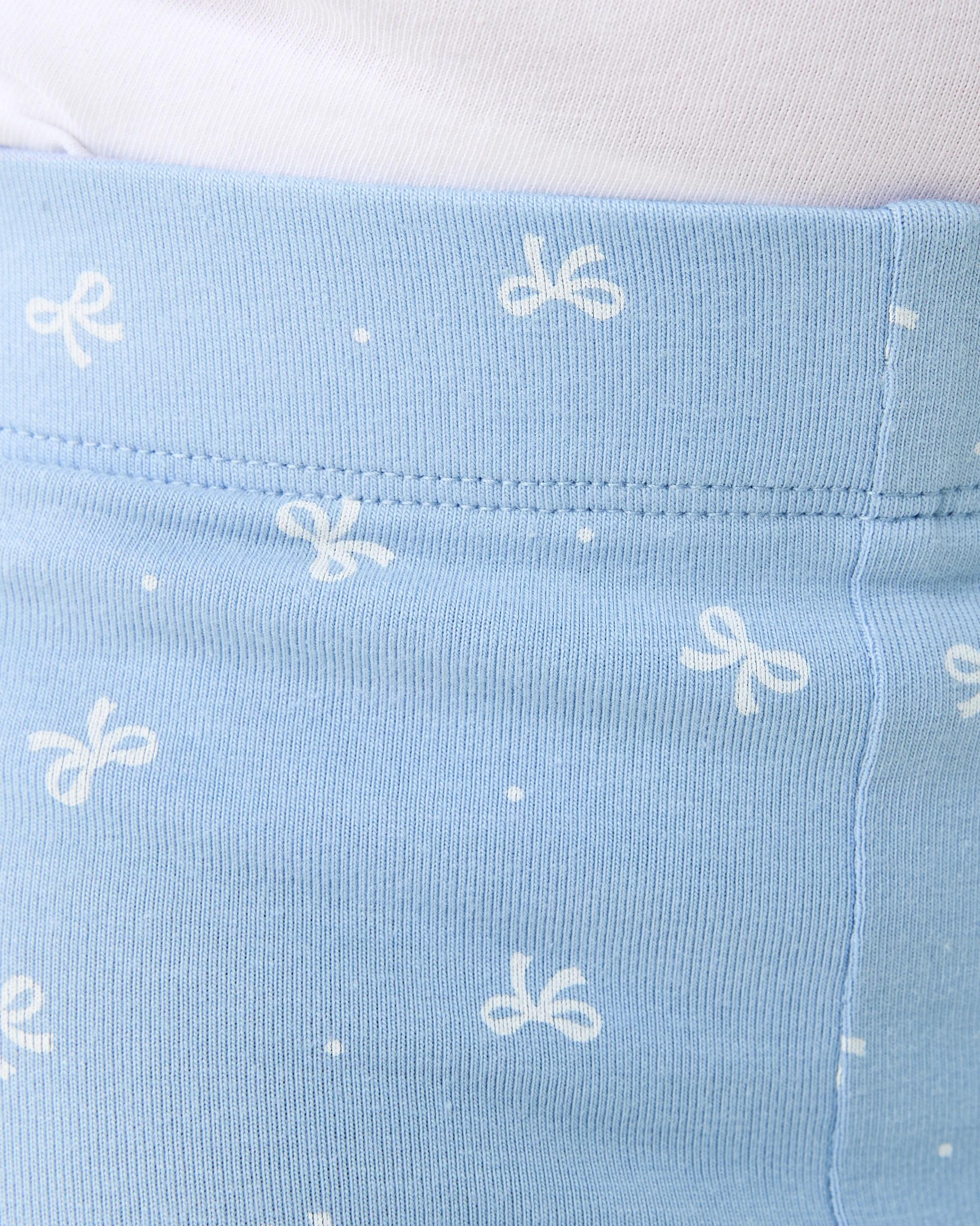3 Printed Bike Shorts Blu Bow, 3 of 6