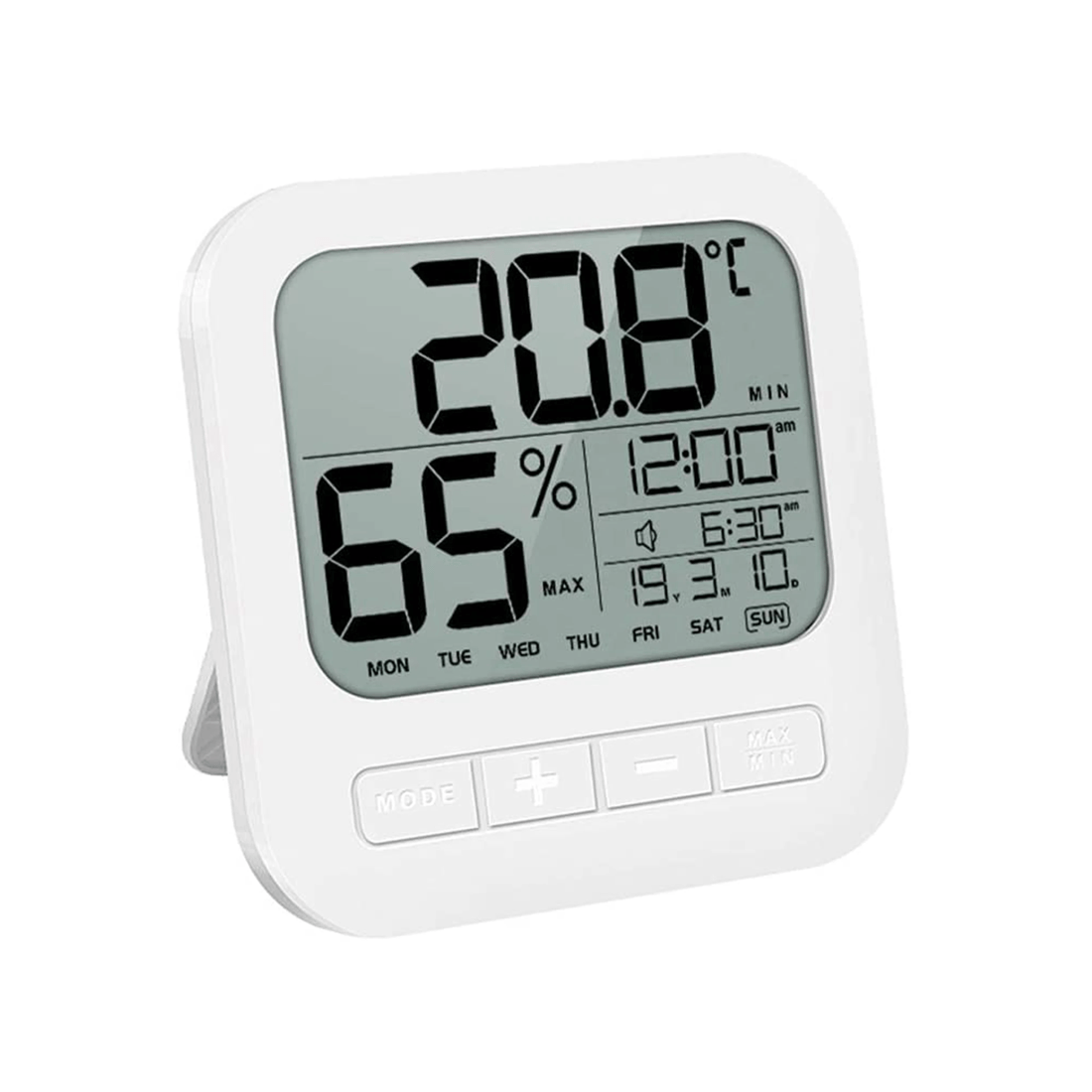 1 TODO Digital Thermometer Hygrometer Temperature Humidity Alarm Clock oC/oF %Rh, 1 of 2