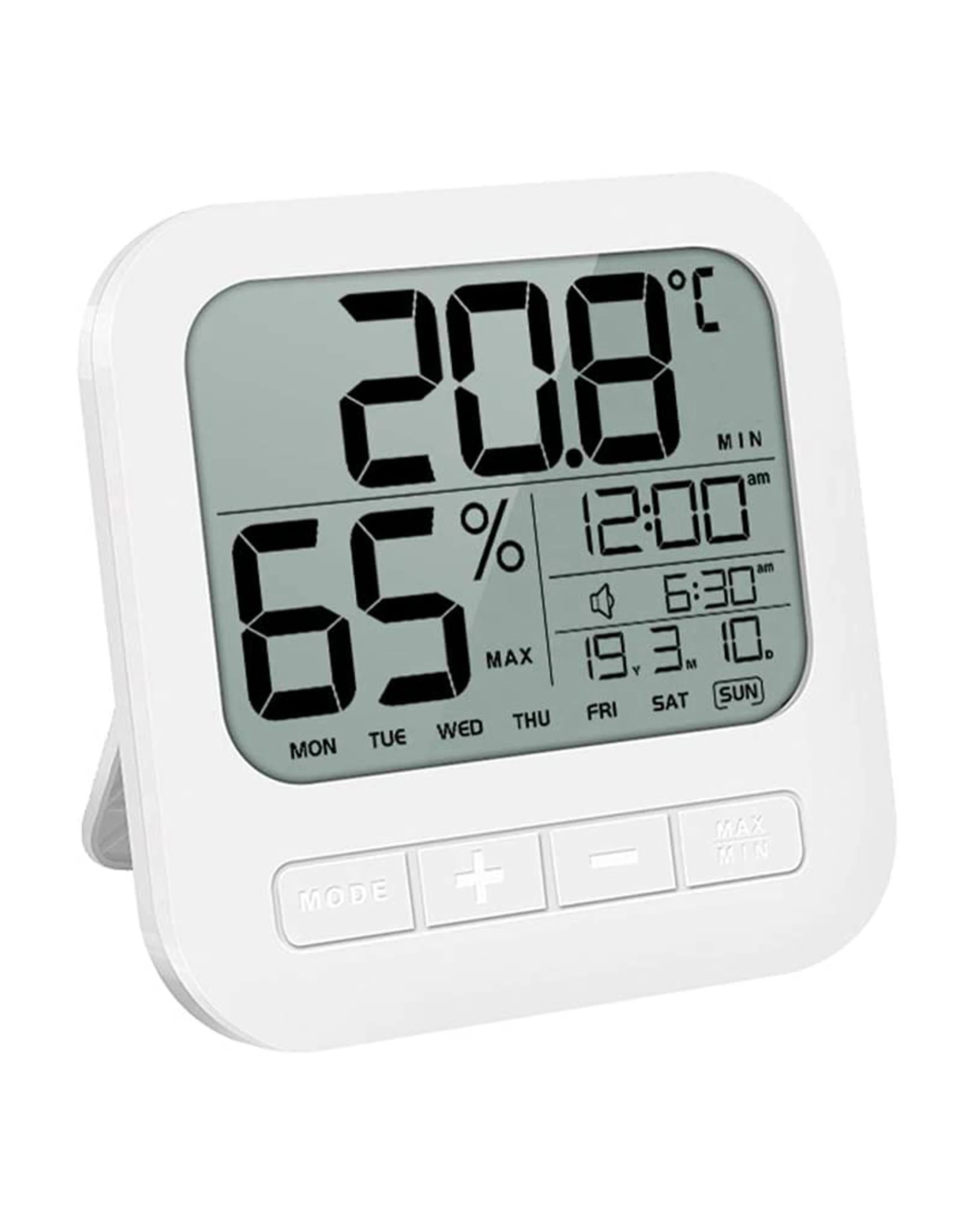 1 TODO Digital Thermometer Hygrometer Temperature Humidity Alarm Clock oC/oF %Rh, 1 of 2