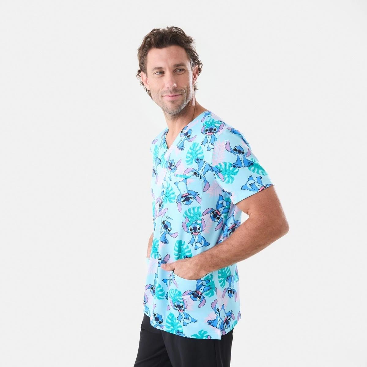 2 Work Short Sleeve Disney Lilo & Stitch License Scrub Top Stitch, 2 of 6