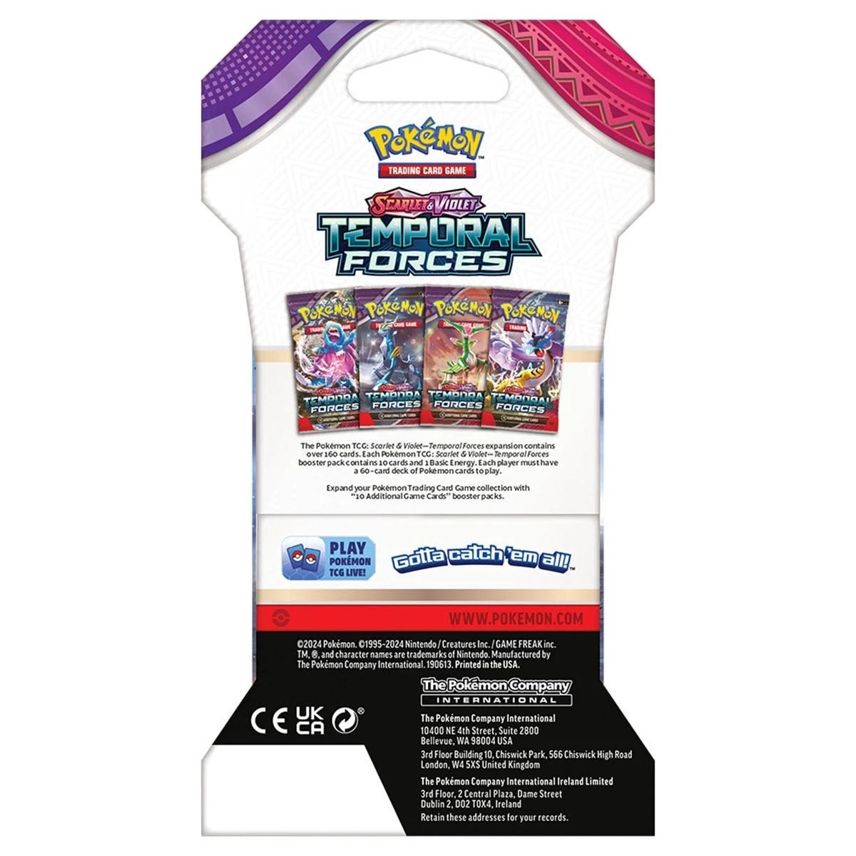 6 Pokemon Trading Card Game: Scarlet & Violet Temporal Forces Blister Pack - Assorted, 6 of 6