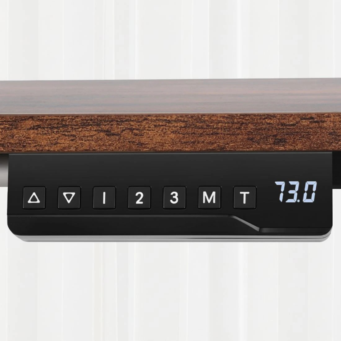 4 Artiss Electric Standing Desk Adjustable Motorised 120CM L Shaped Rustic - Brown, 4 of 10