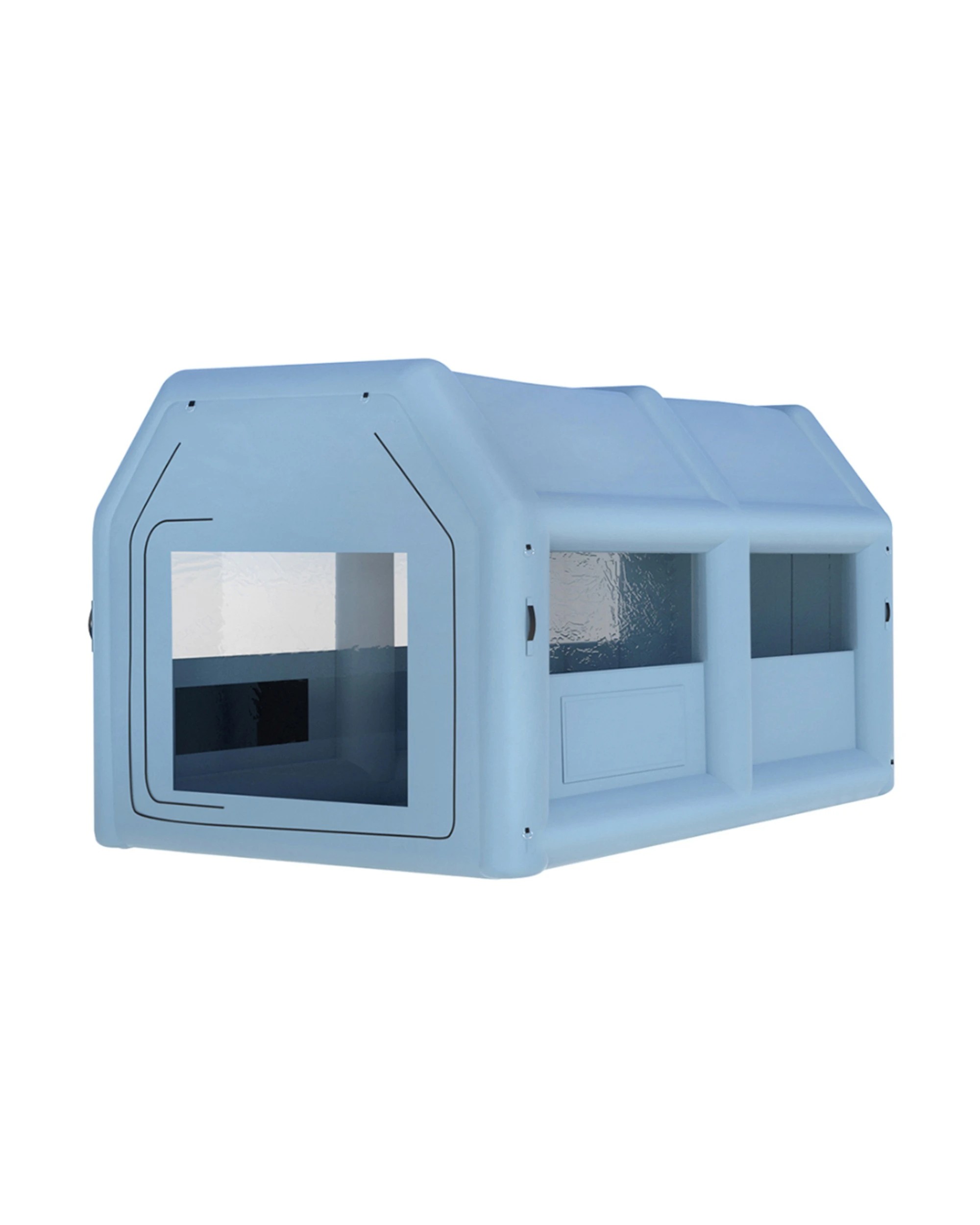 1 Giantz Inflatable Spray Booth 4X3M Car Paint Tent Filter System Blower - Blue, 1 of 6