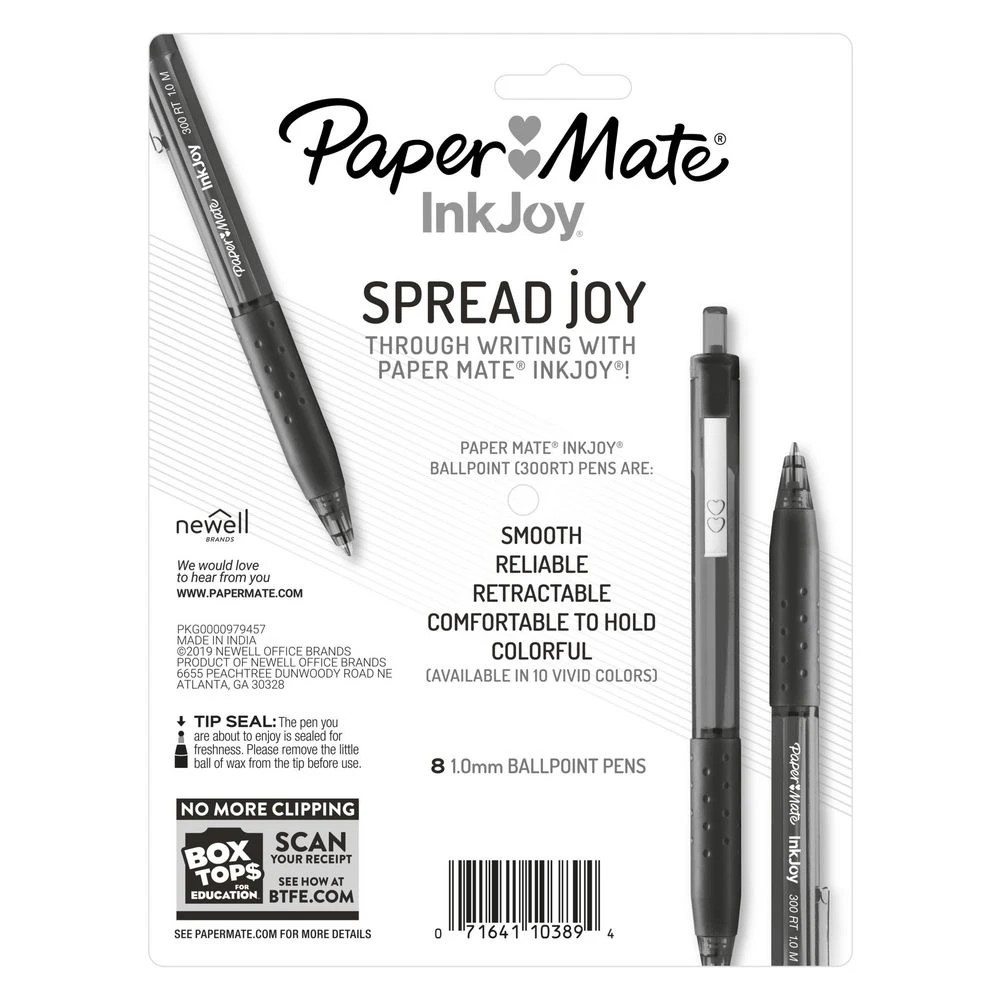 3 Paper Mate InkJoy 300RT Ballpoint Pens Assorted 8 Pack, 3 of 3
