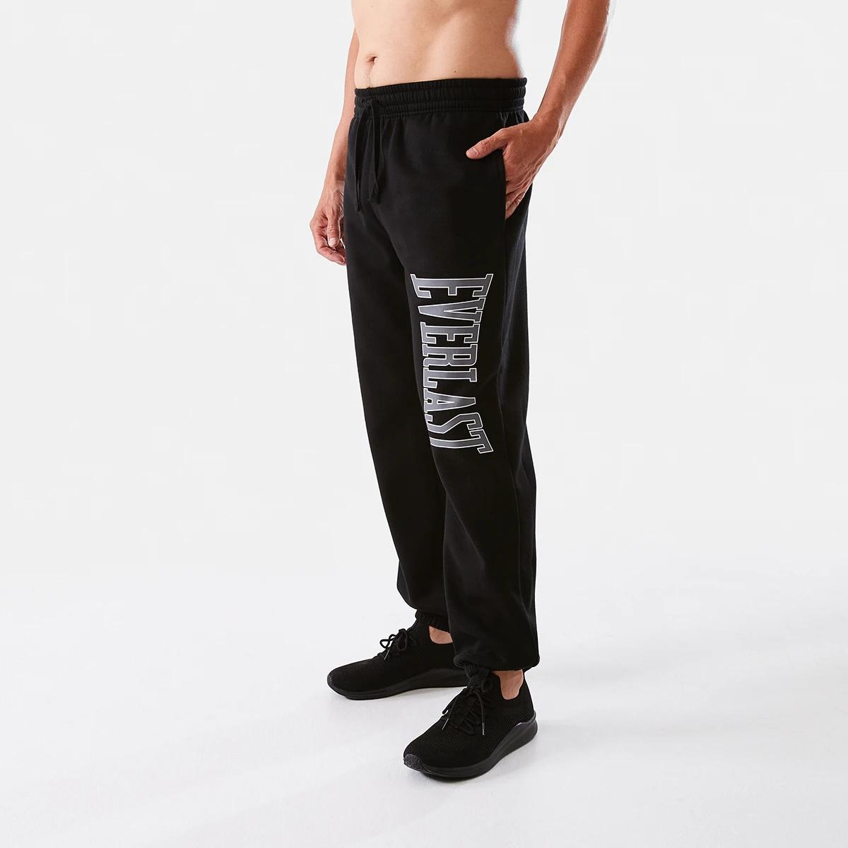 2 Everlast Mens Classic Sport Trackpants Black W24, 2 of 6