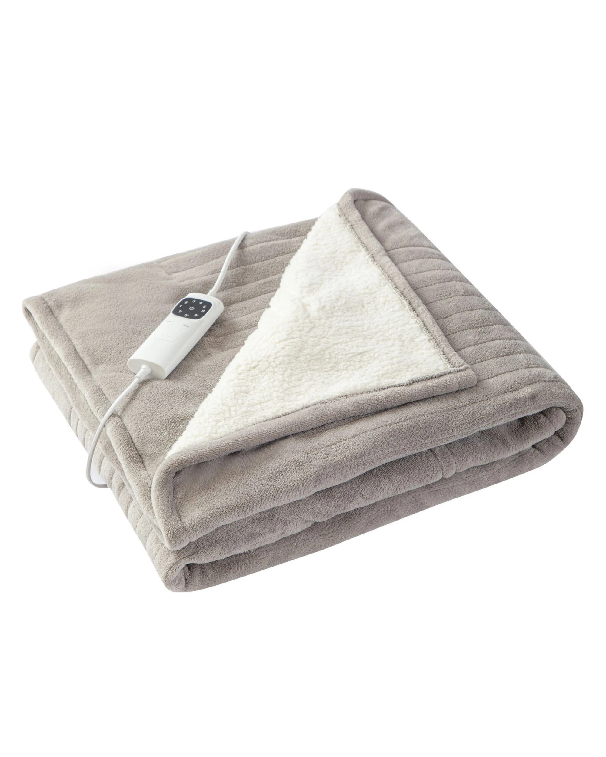 1 Lenoxx Heated Throw Blanket, Soft Double-Sided Fleece with Adjustable Heat Settings, 1 of 6