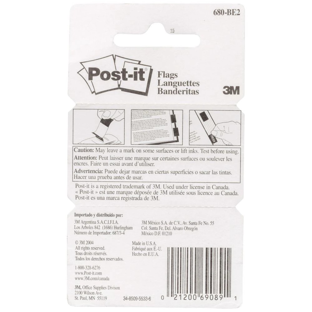 2 Post-it Flags 25x43mm Blue 2 Pack, 2 of 3
