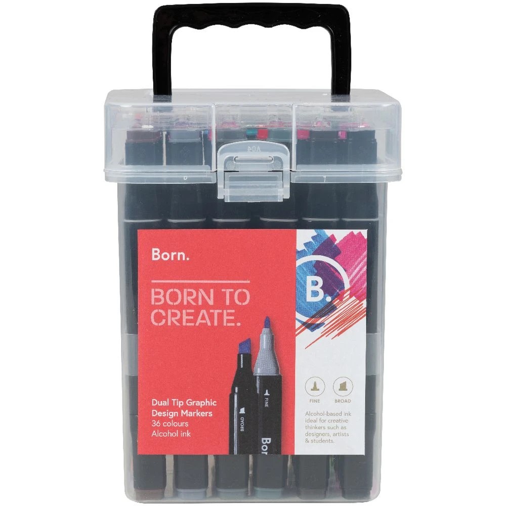 6 Born Dual-Tip Graphic Design Markers 36 Pack Assorted, 6 of 6