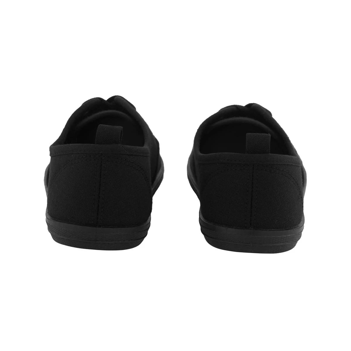 5 Basic Lace Up Canvas Shoes BLACK, 5 of 5