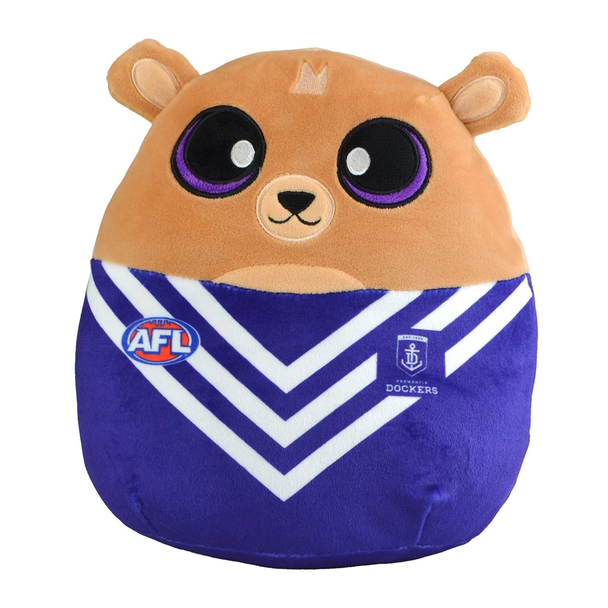 1 AFL Squidglys Fremantle Plush Toy, 1 of 2