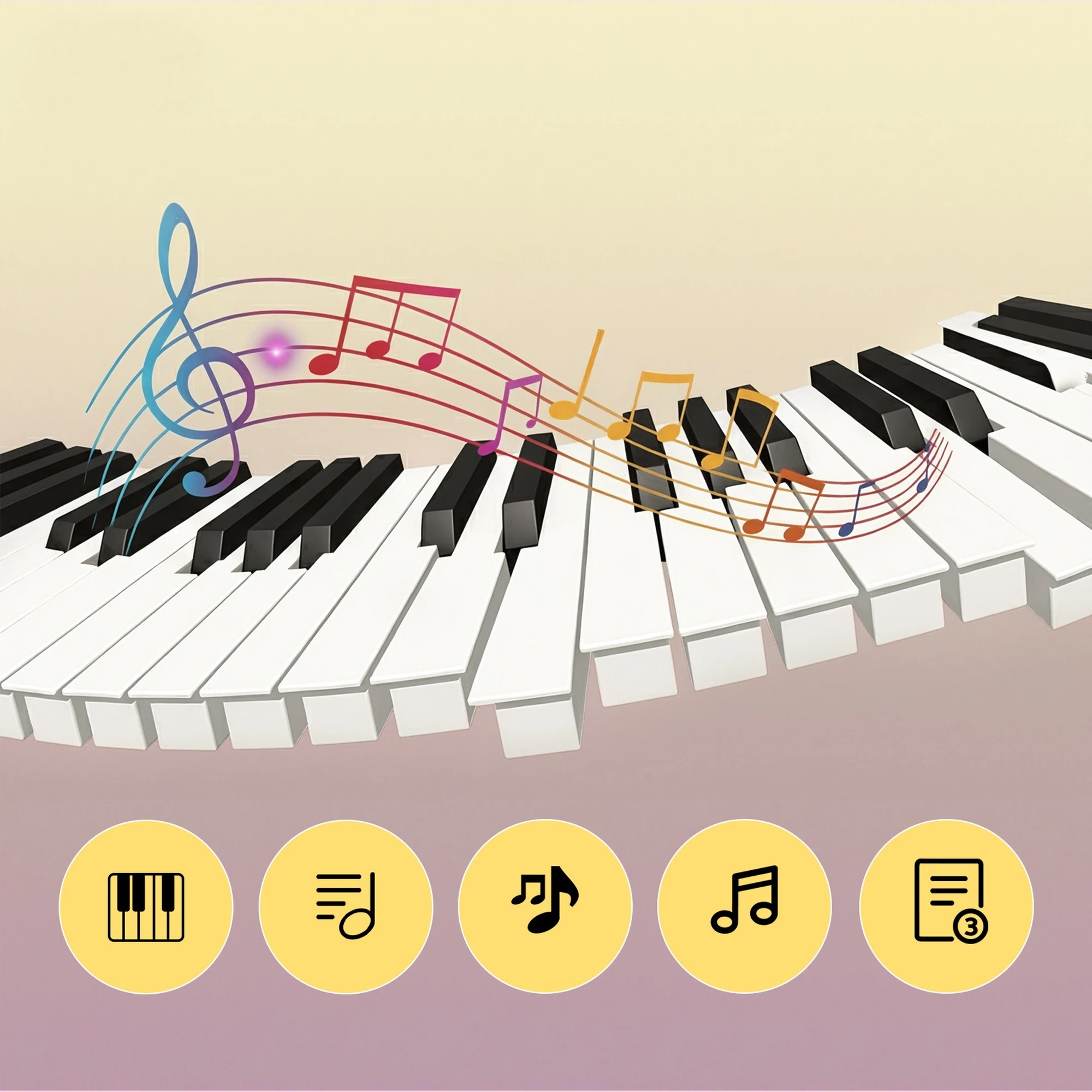 4 Alpha 37-Key Digital Piano Keyboard for Kids Beginners Electronic Keyboard Piano Gift - Pink, 4 of 7
