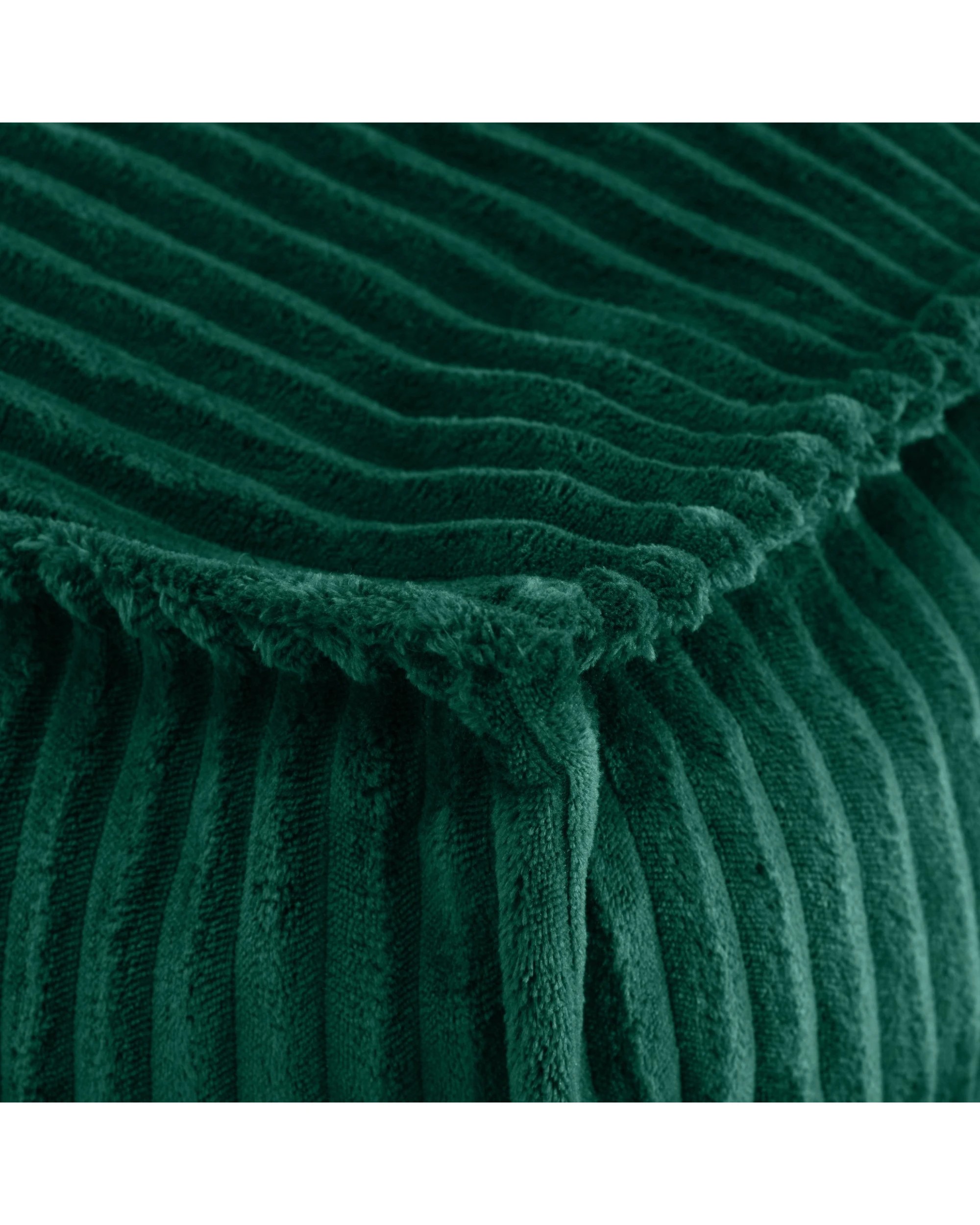 7 Cadence & Co. Wilde Ribbed Luxe Fleece Double Sofa Bean Bag Lounge Cover - Emerald, 7 of 9