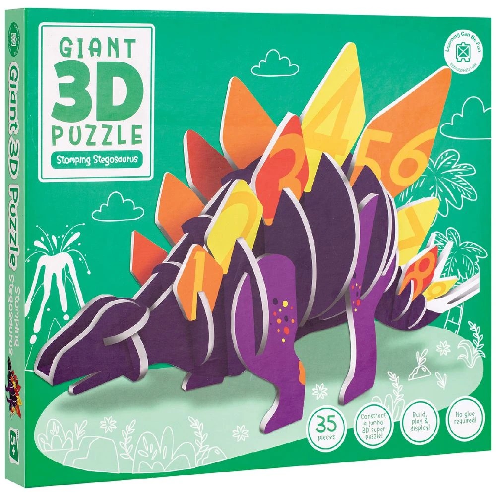 1 Learning Can Be Fun Giant 3D Puzzle Stegosaurus, 1 of 4