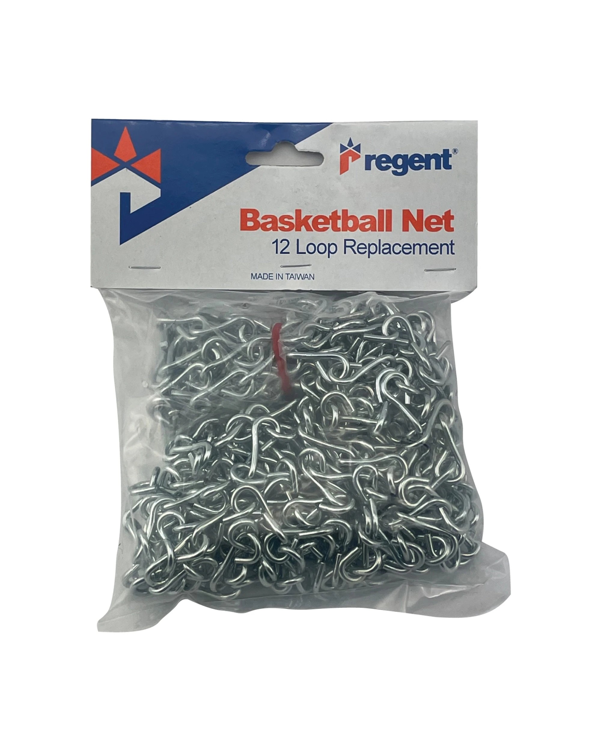 2 2PK Regent Basketball Ring 20cm Metal Chain Net - Silver, 2 of 2
