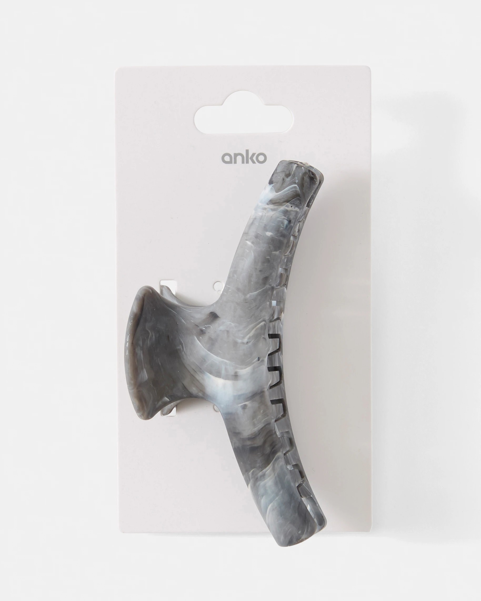 3 Black Matte Marble Look Claw Hair Clip, 3 of 3