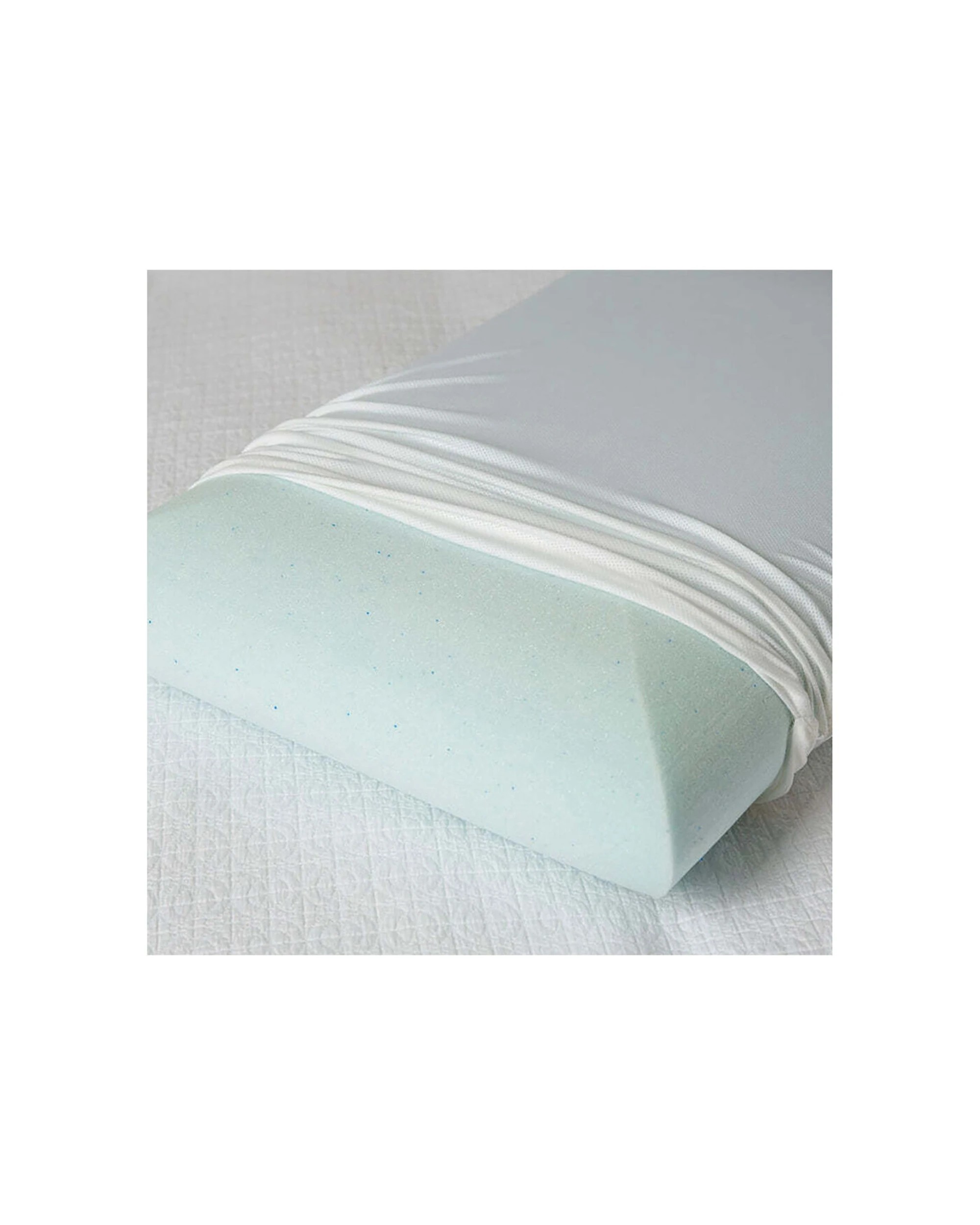 3 Tontine Comfortech Gel Infused Memory Foam Pillow Medium Height 2PK - White, 3 of 5
