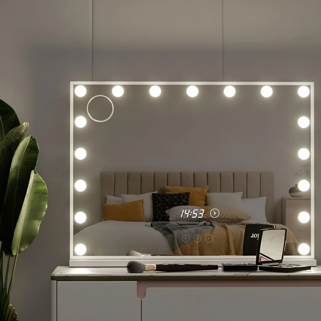 6 Embellir Makeup Mirror 80x60cm Hollywood Vanity with LED Light Tabletop - Multi, 6 of 6