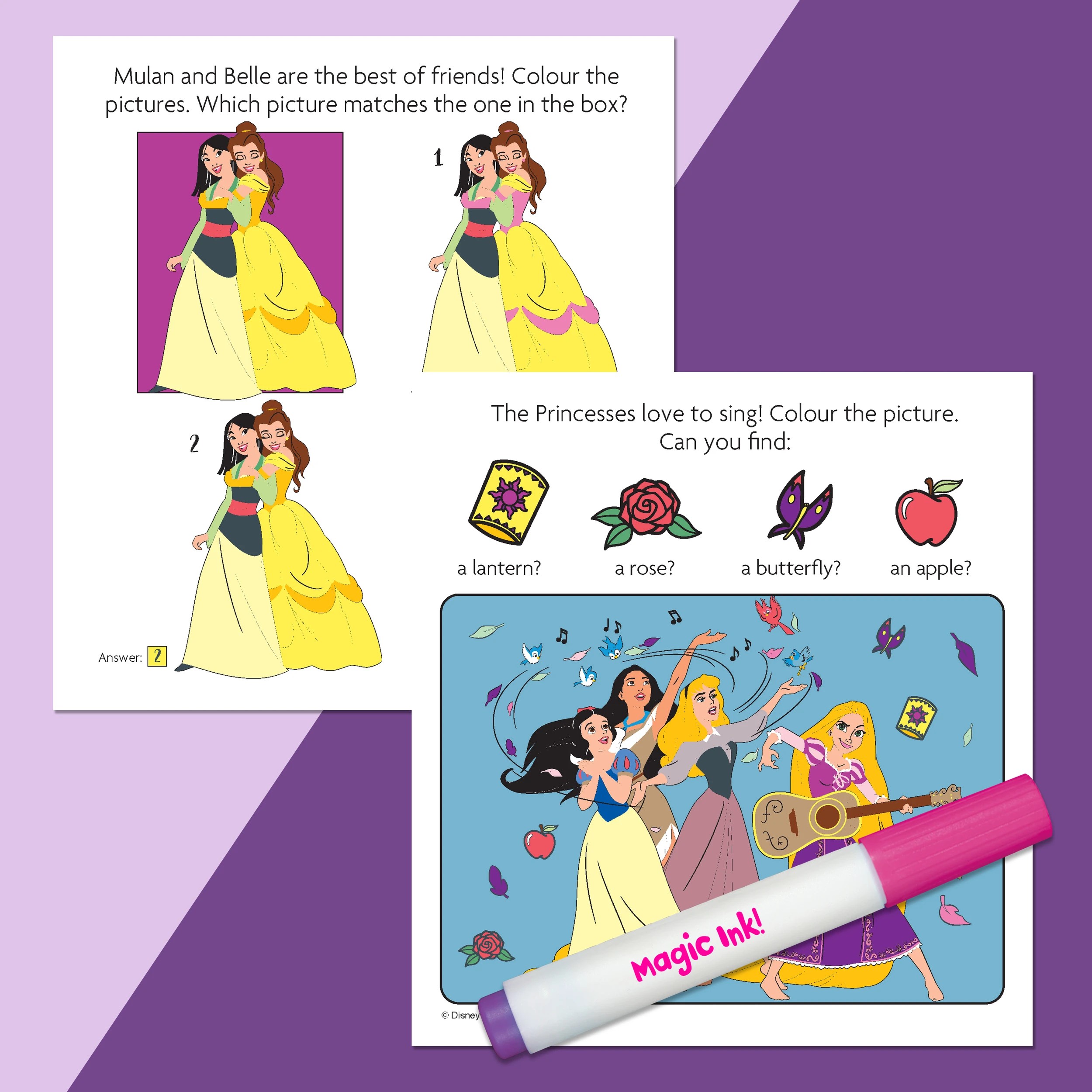 5 INKredibles Disney Princess Mess Free Magic Ink Pictures! - Book, 5 of 5