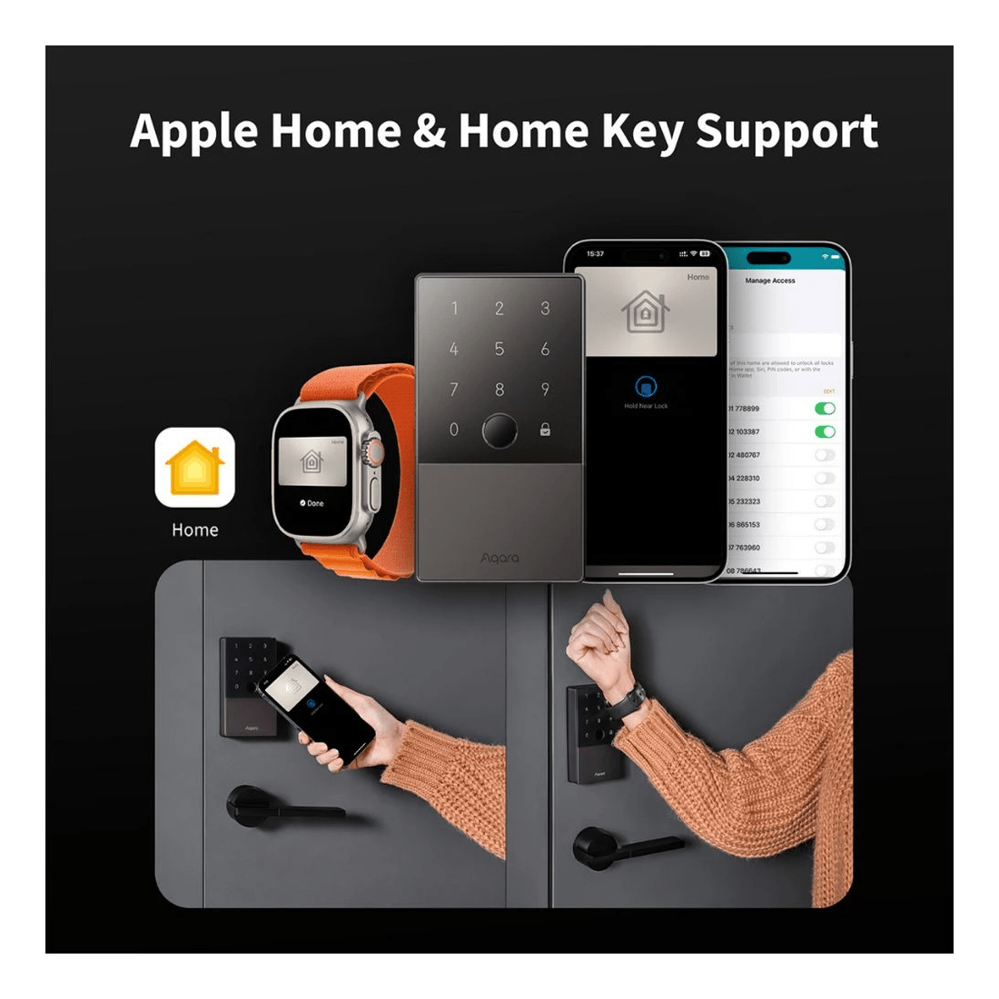 4 Aqara Smart Lock U100 with M100 Hub Kit, 4 of 9