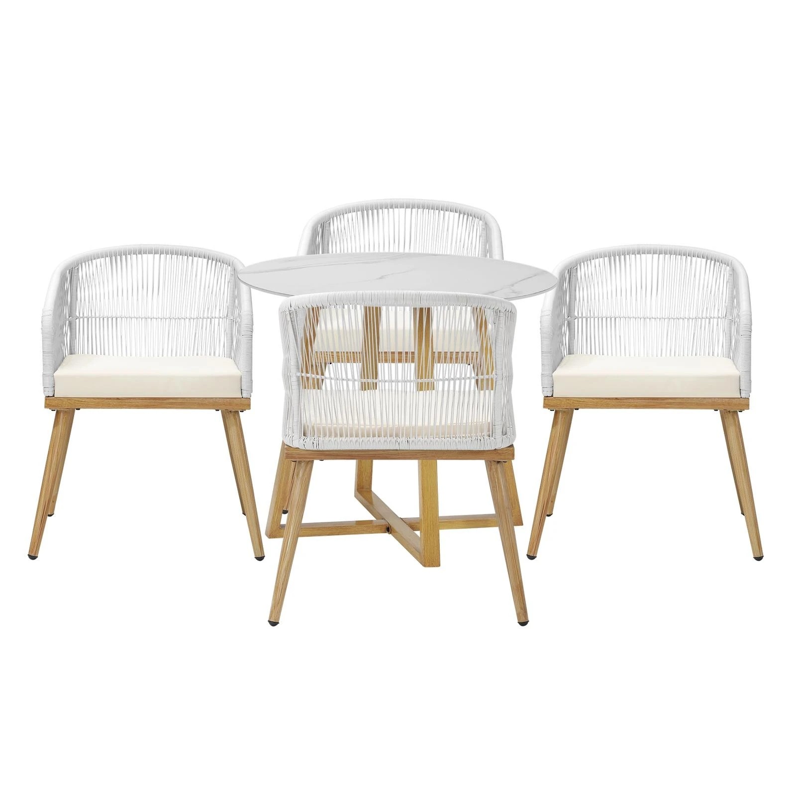 3 Livsip 5 Piece Outdoor Dining Setting Table Lounge Chairs Patio Furniture Set
 - Multi, 3 of 6