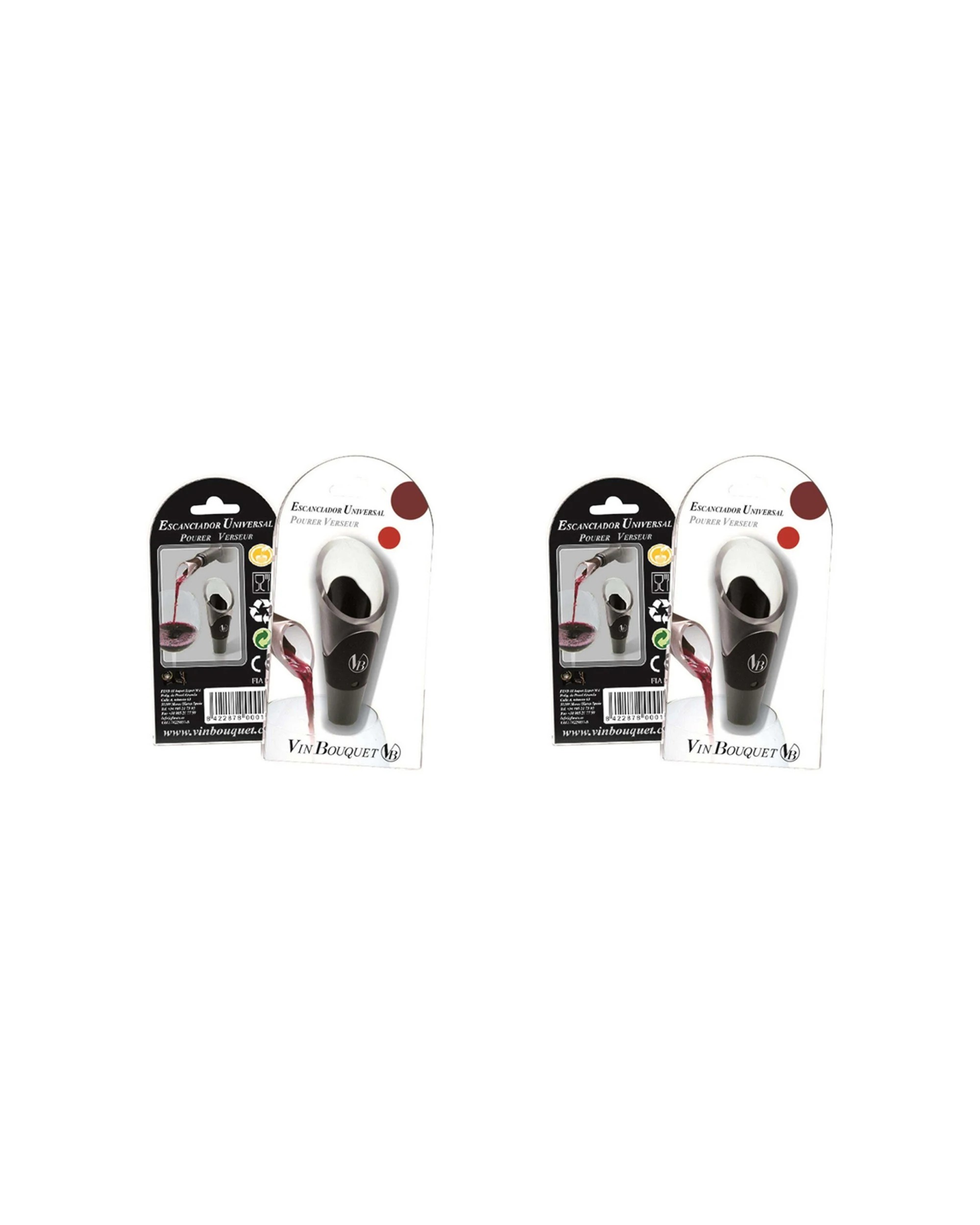 1 Vin Bouquet 2PK Red Wine Bottle Pourer Dispenser Spout Easy Pour Design - Clear, 1 of 1