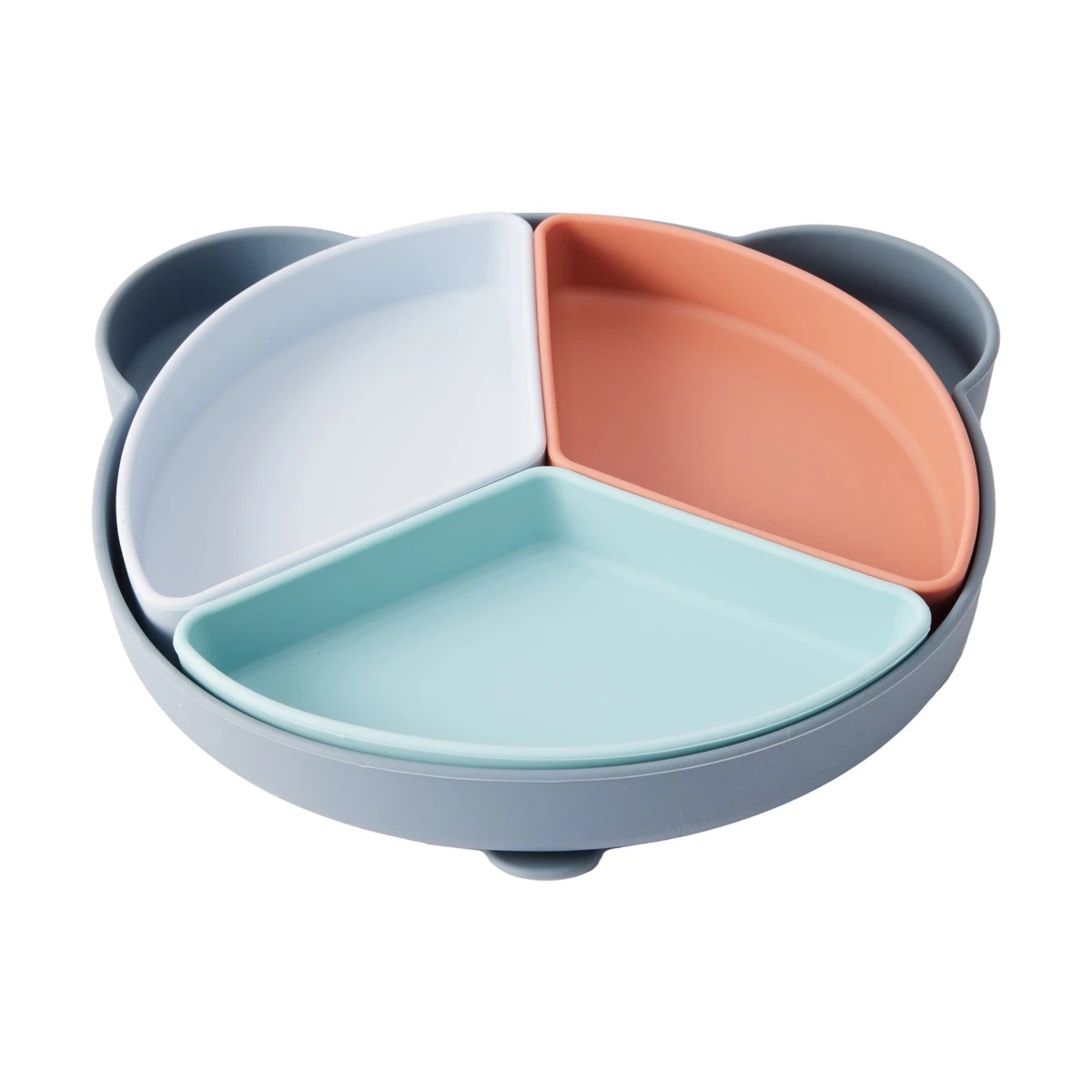 1 Silicone Suction Divided Plate, 1 of 7