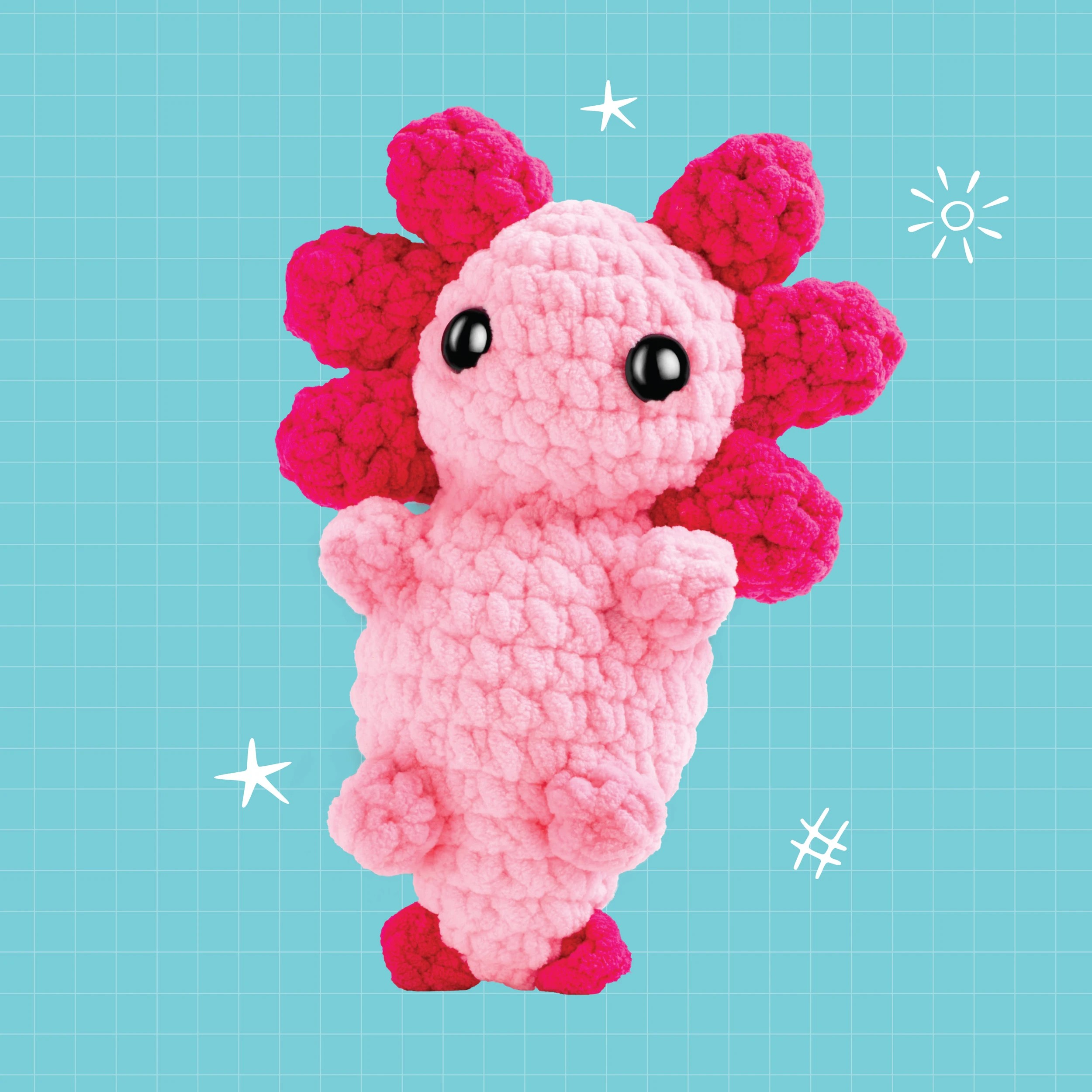 5 Oh My Craft! Midi Crochet Plushie Amy Axolotl, 5 of 5