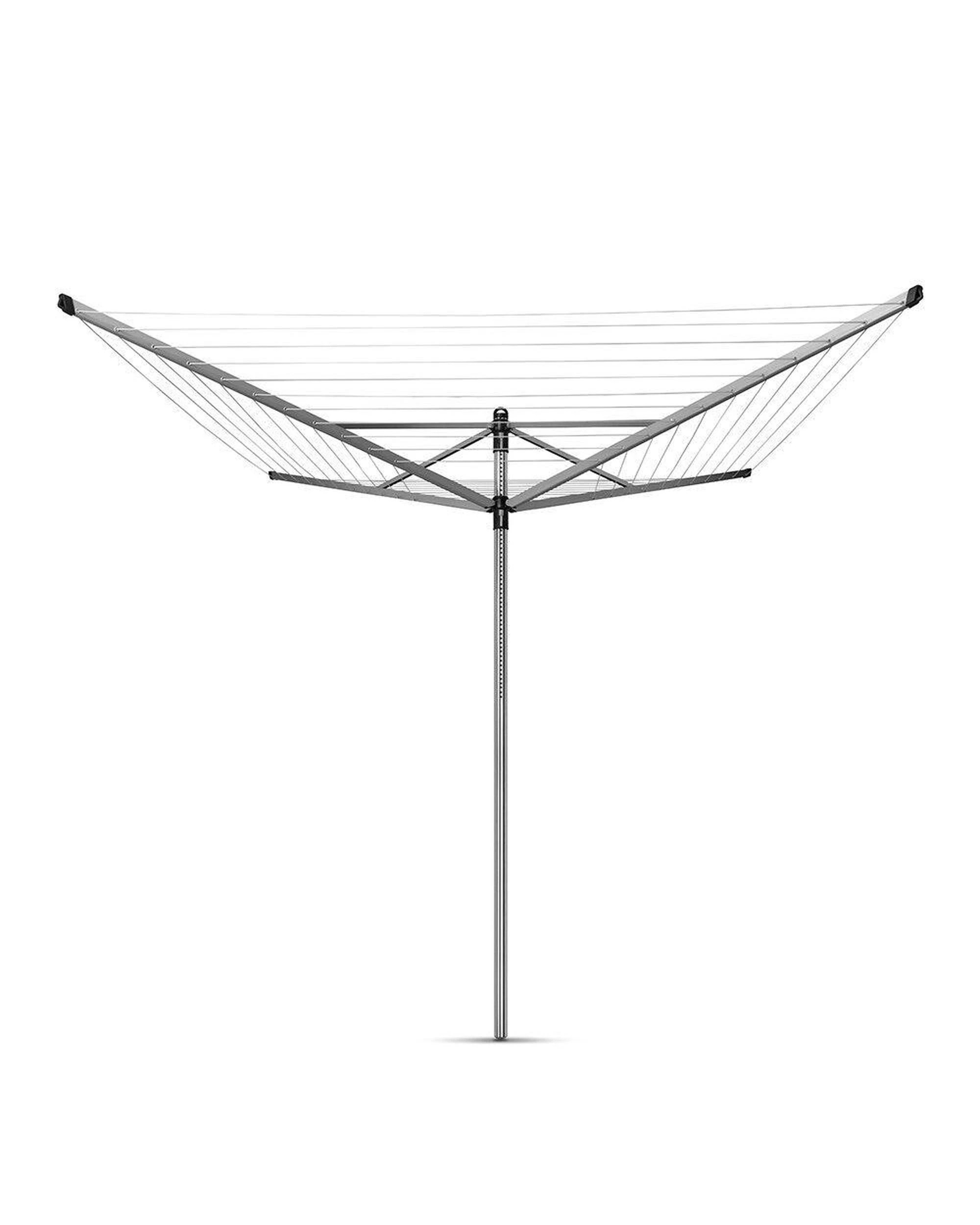1 Brabantia Rotary Dryer LiftOMatic 4 Arm  60m With Soil Spear - Silver, 1 of 5