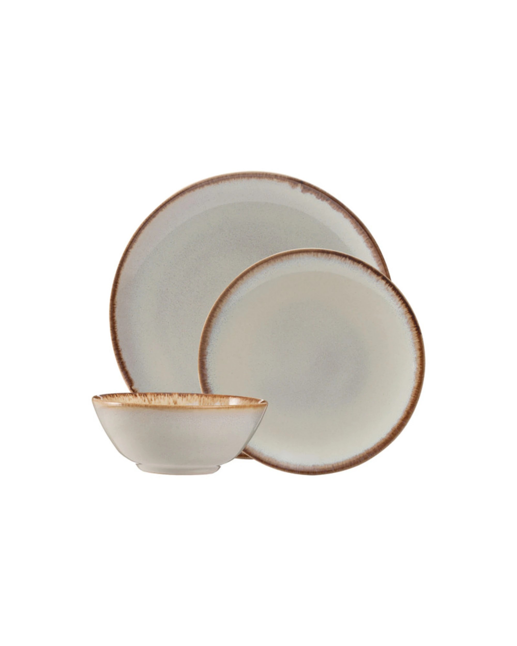 1 Mason Cash Reactive Glaze 12 Piece Dinner Set - Grey, 1 of 3