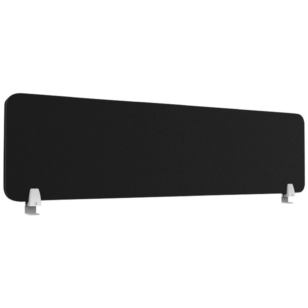 1 Furnx Eco Panel Screen Side Mount 1490 x 400 mm Black/White Commercial Desking Accessories, 1 of 2
