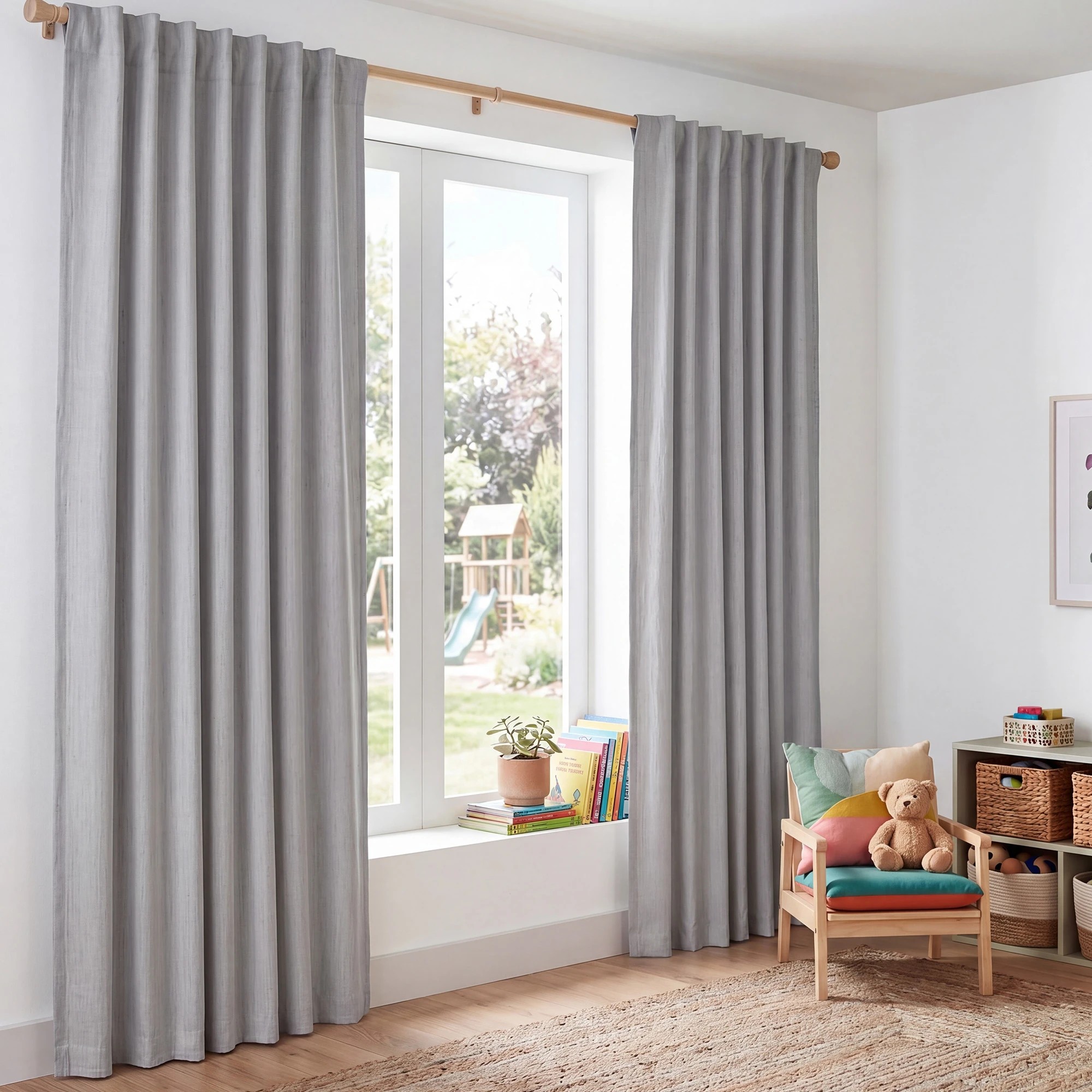 8 Marlow Blackout Curtains 2 Panels Thermal Linen Look Blockout Drapes 180 x 230cm, 8 of 8