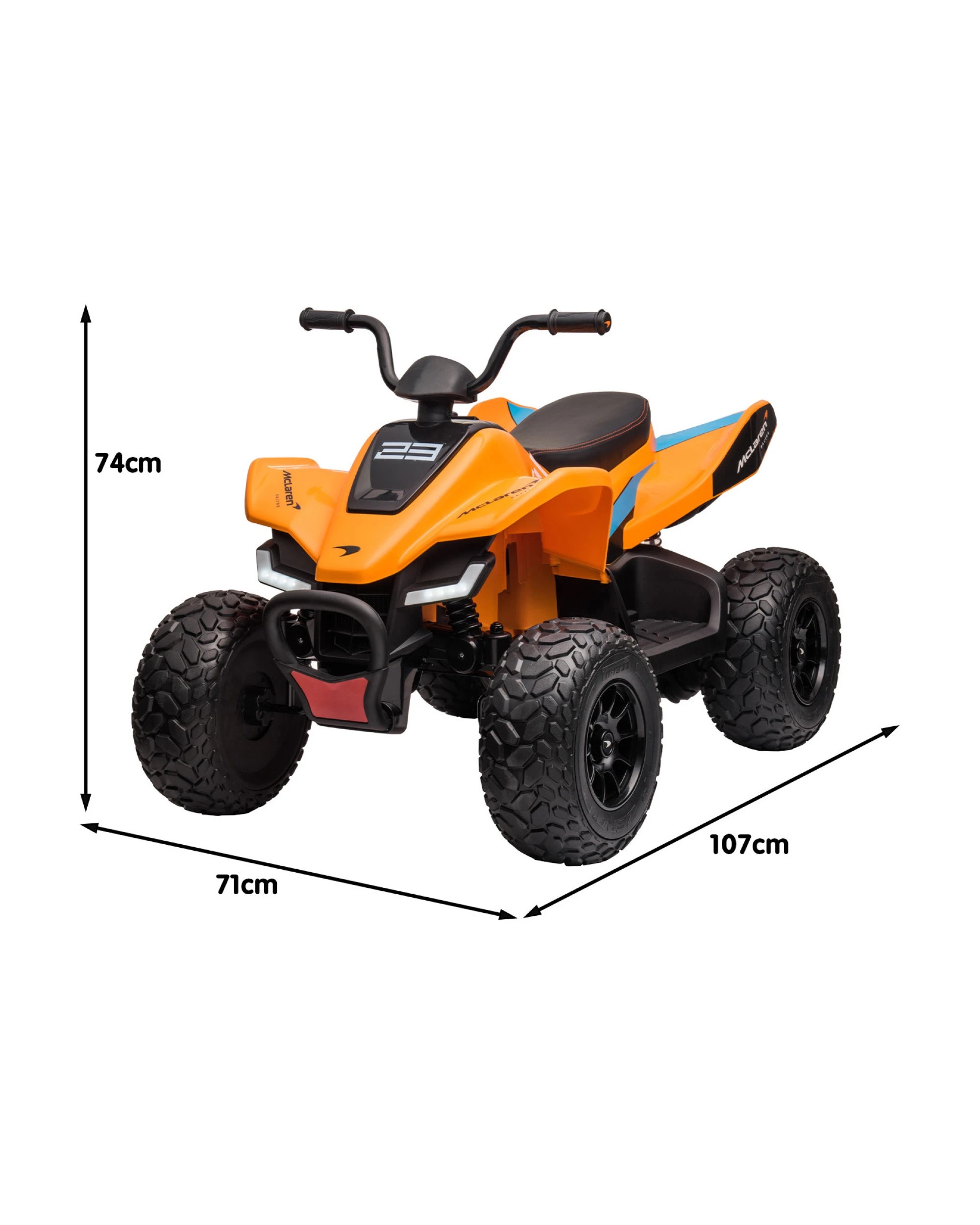 10 Kahuna Licensed MCL35 McLaren Kids Toy Ride On Electric Quad Bike - Orange, 10 of 10