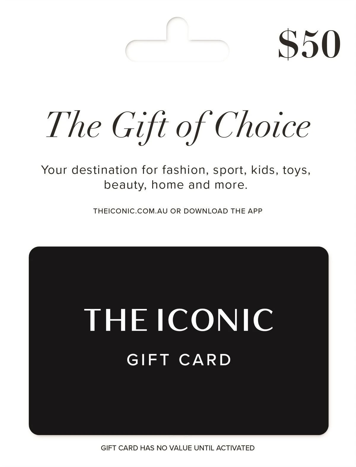 1 The Iconic $50 Gift Card, 1 of 1