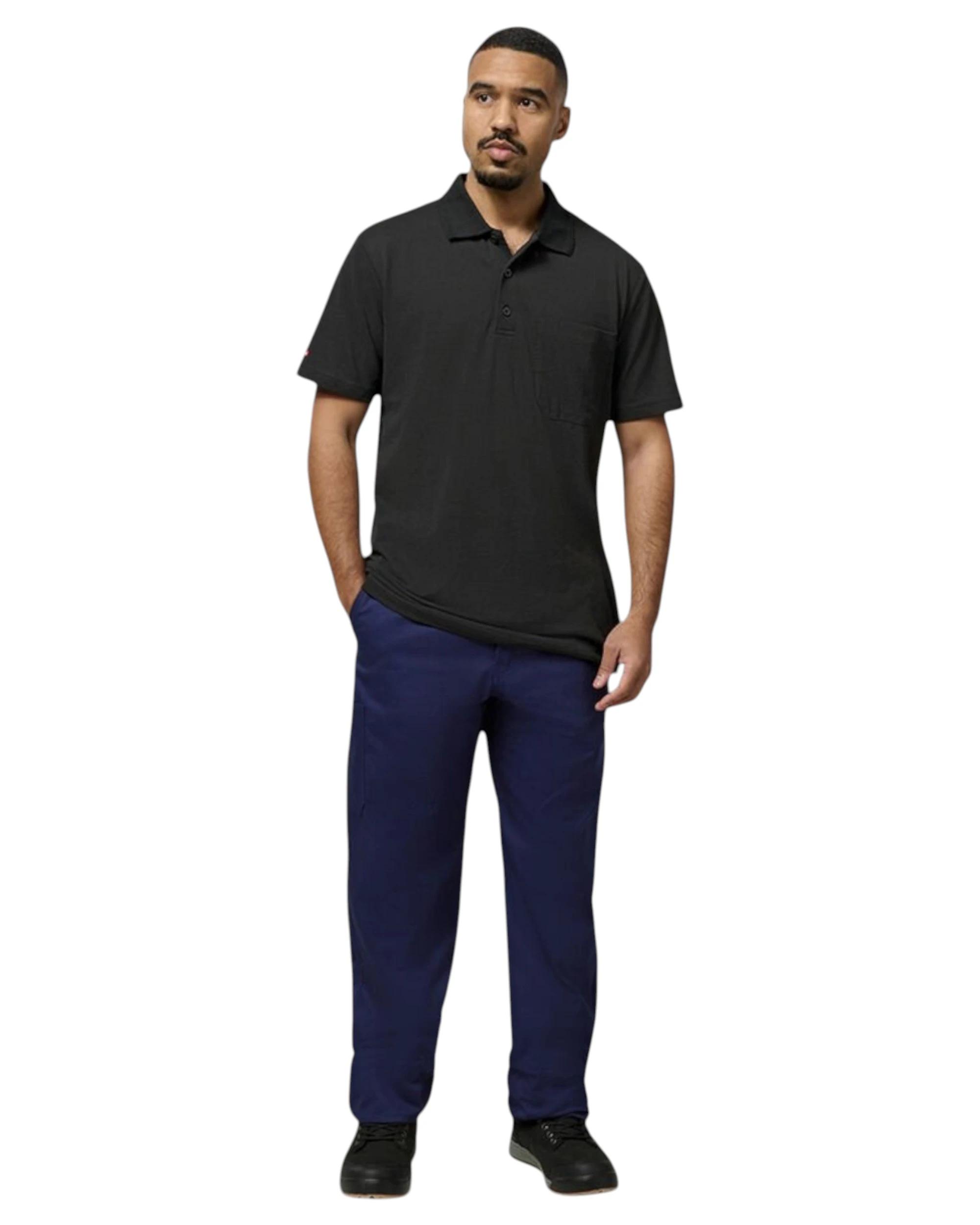 6 Hard Yakka Mens Basic Drill Work Cotton Navy Pants NAVY, 6 of 8