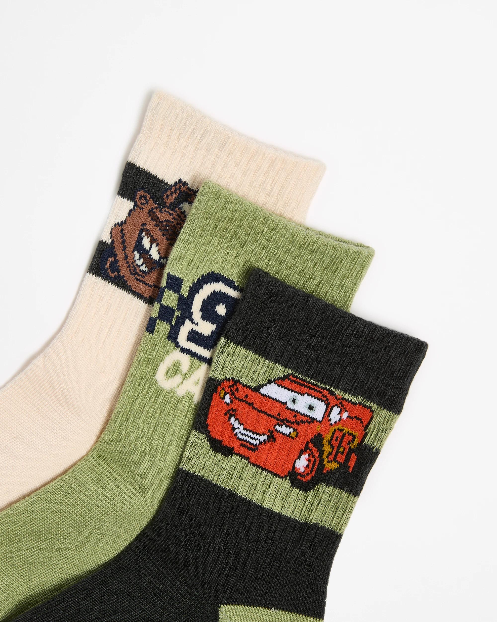 2 Disney Pixar Cars Boys Crew Socks - 3 Pack CARS, 2 of 3