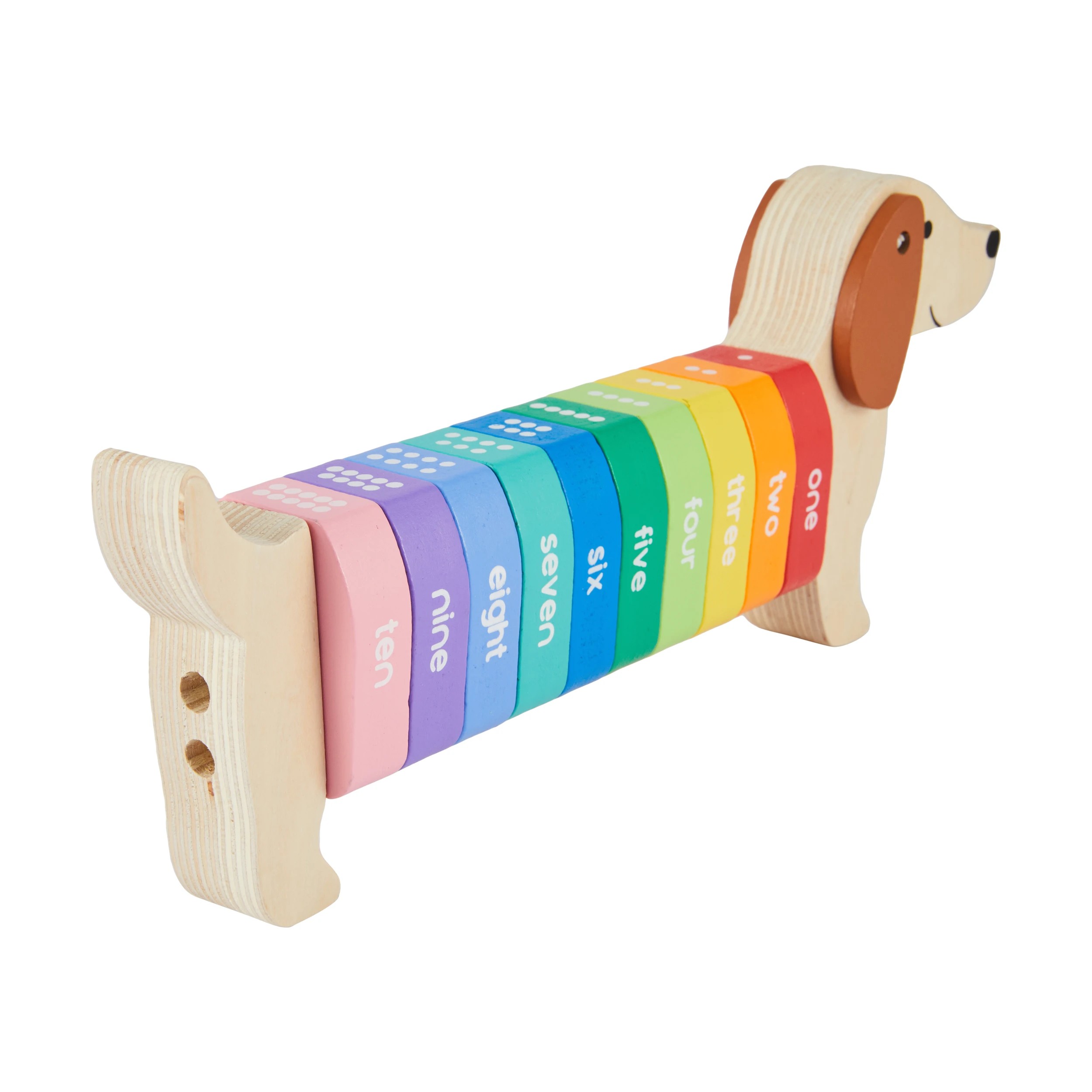4 Wooden Play Count and Stack Dog, 4 of 8