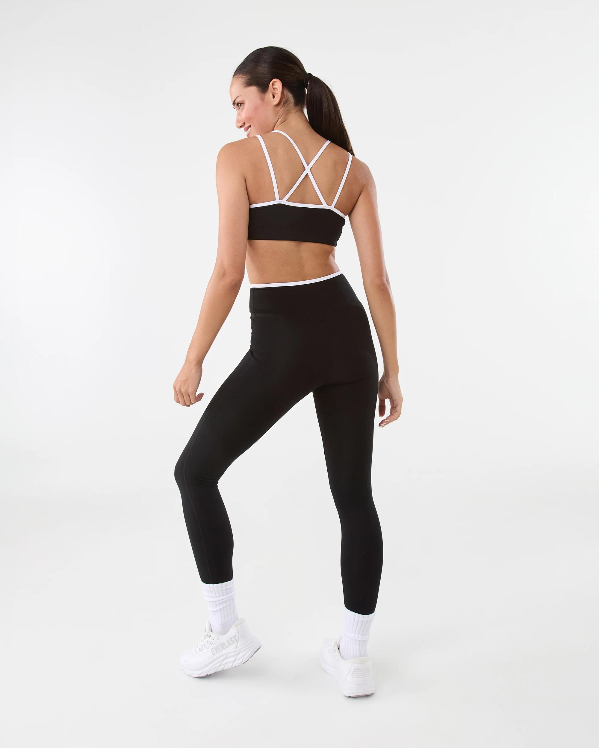 4 Everlast Womens Cross Front Leggings Black, 4 of 7