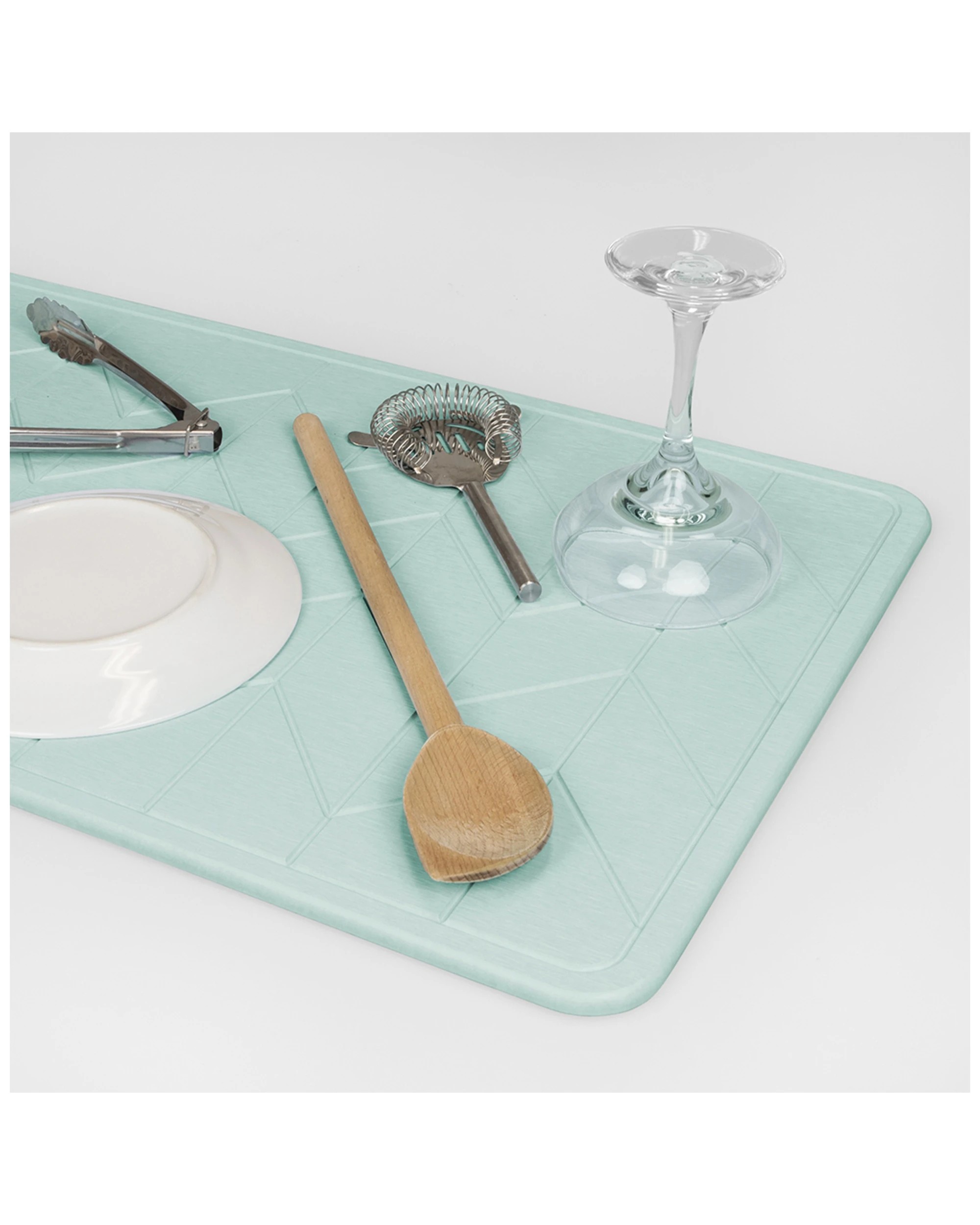 4 Algodon 60x39cm Marine Bath Stone Mat Water Absorbing Bathroom Mat
 - Blue, 4 of 5