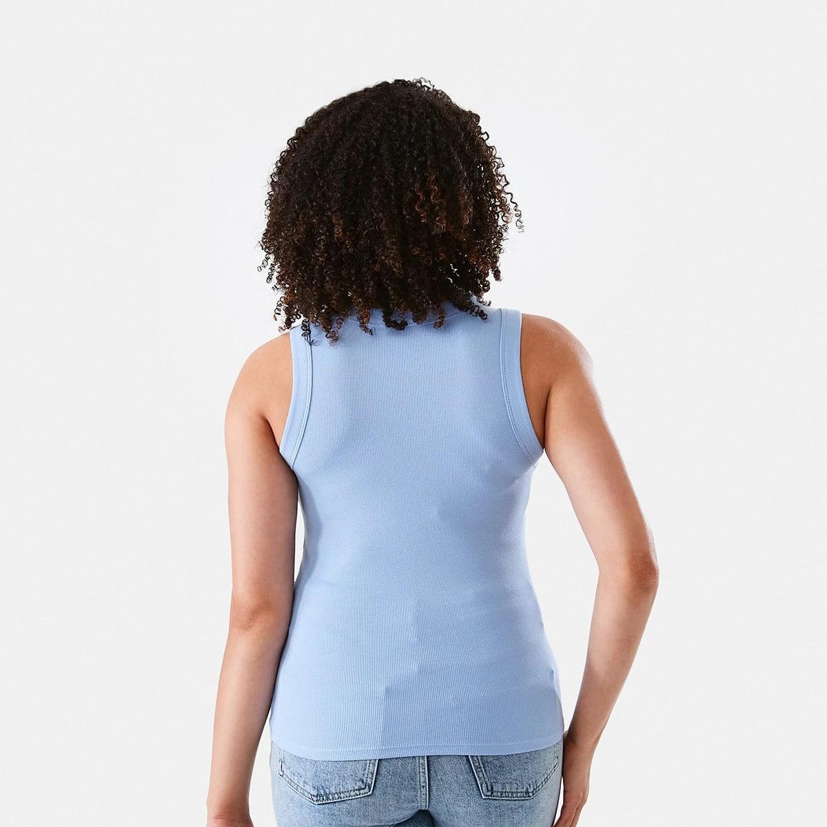 3 Sleeveless Rib Tank Seren Blue, 3 of 6